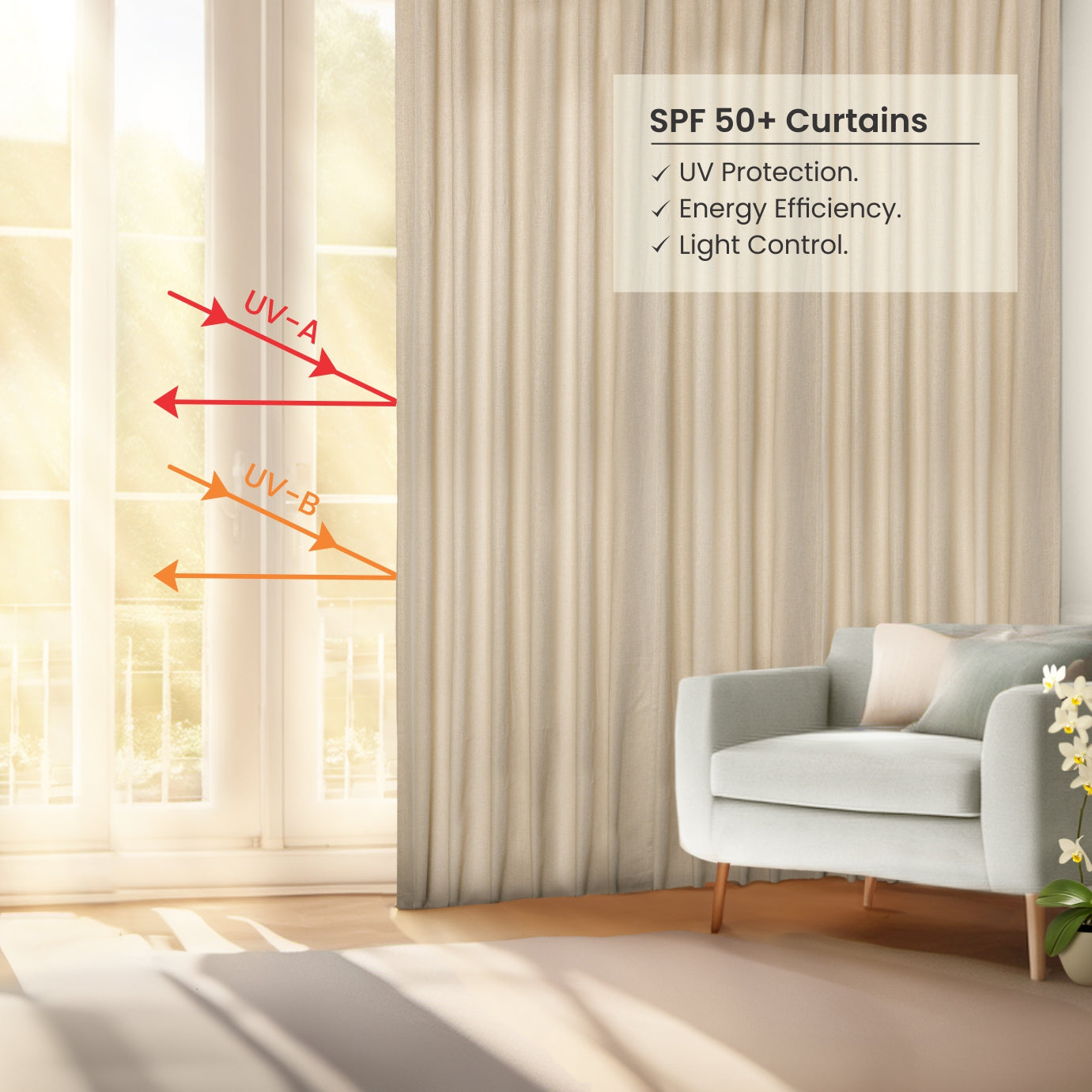 Are Your Curtains UV-Protected? Discover the Importance of Lab-Tested SPF 50+ Curtains By Amore Beauté