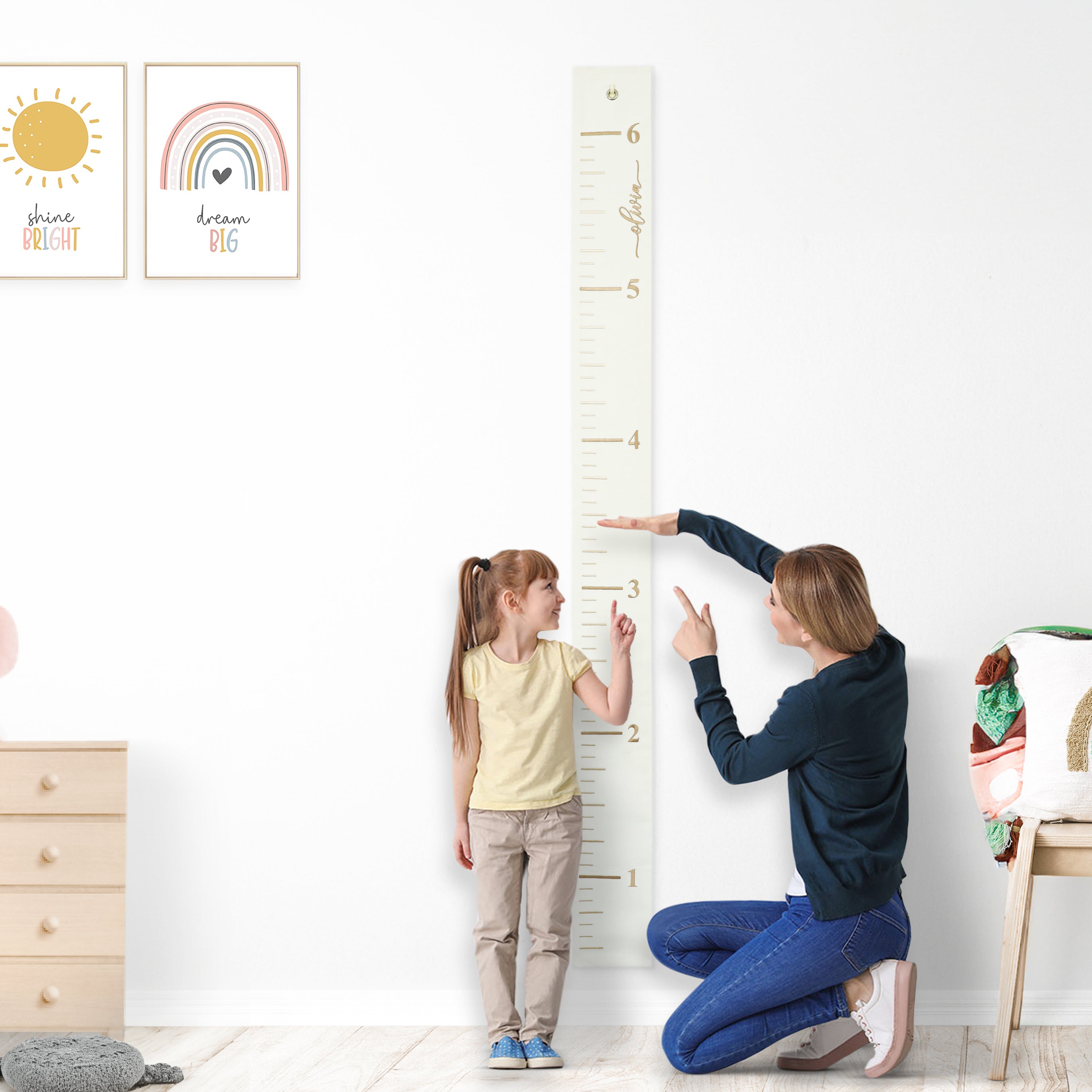 Personalized Growth Chart, Baby Growth Chart Wall Hanging Height Ruler