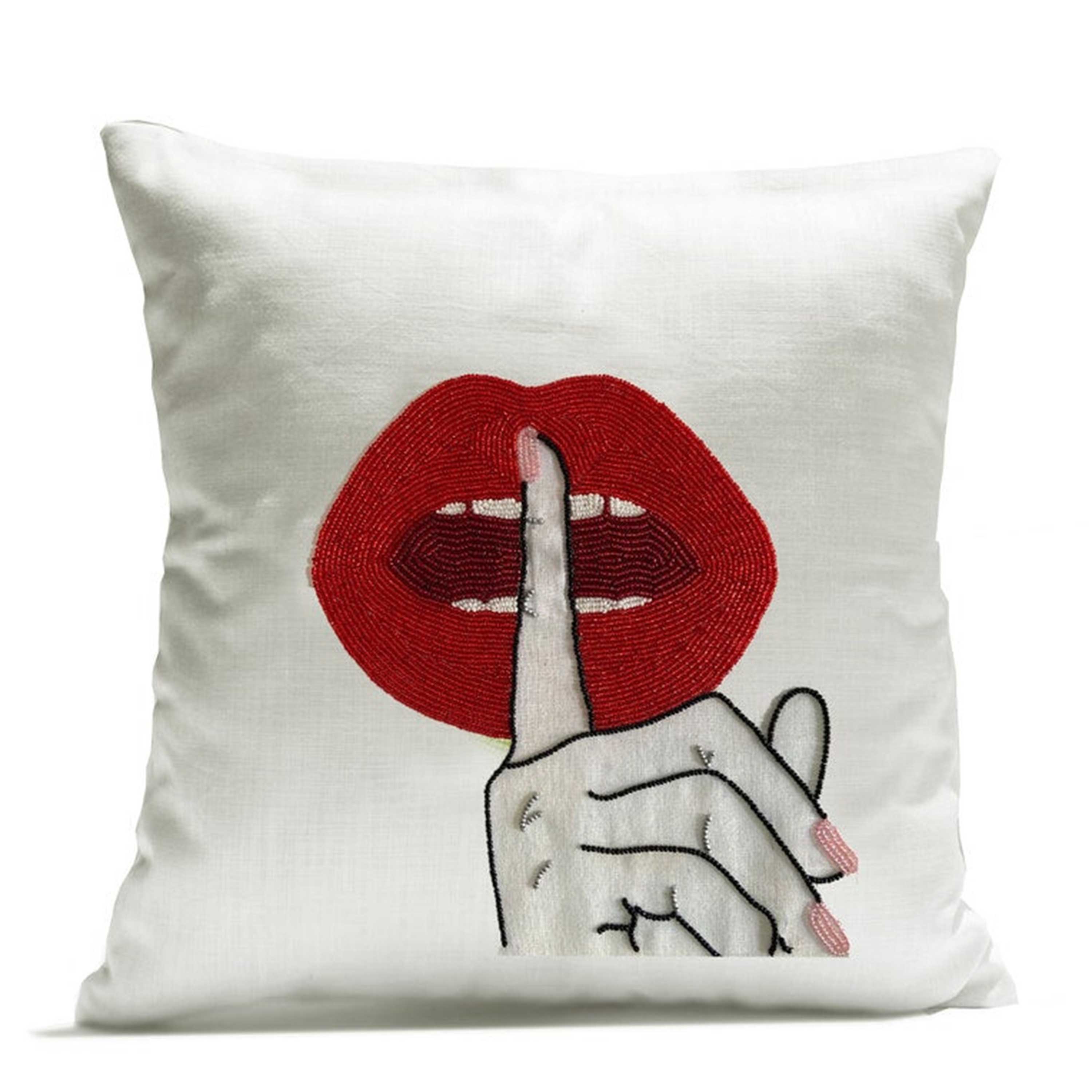 Shhh Pop Art Pillow Cover
