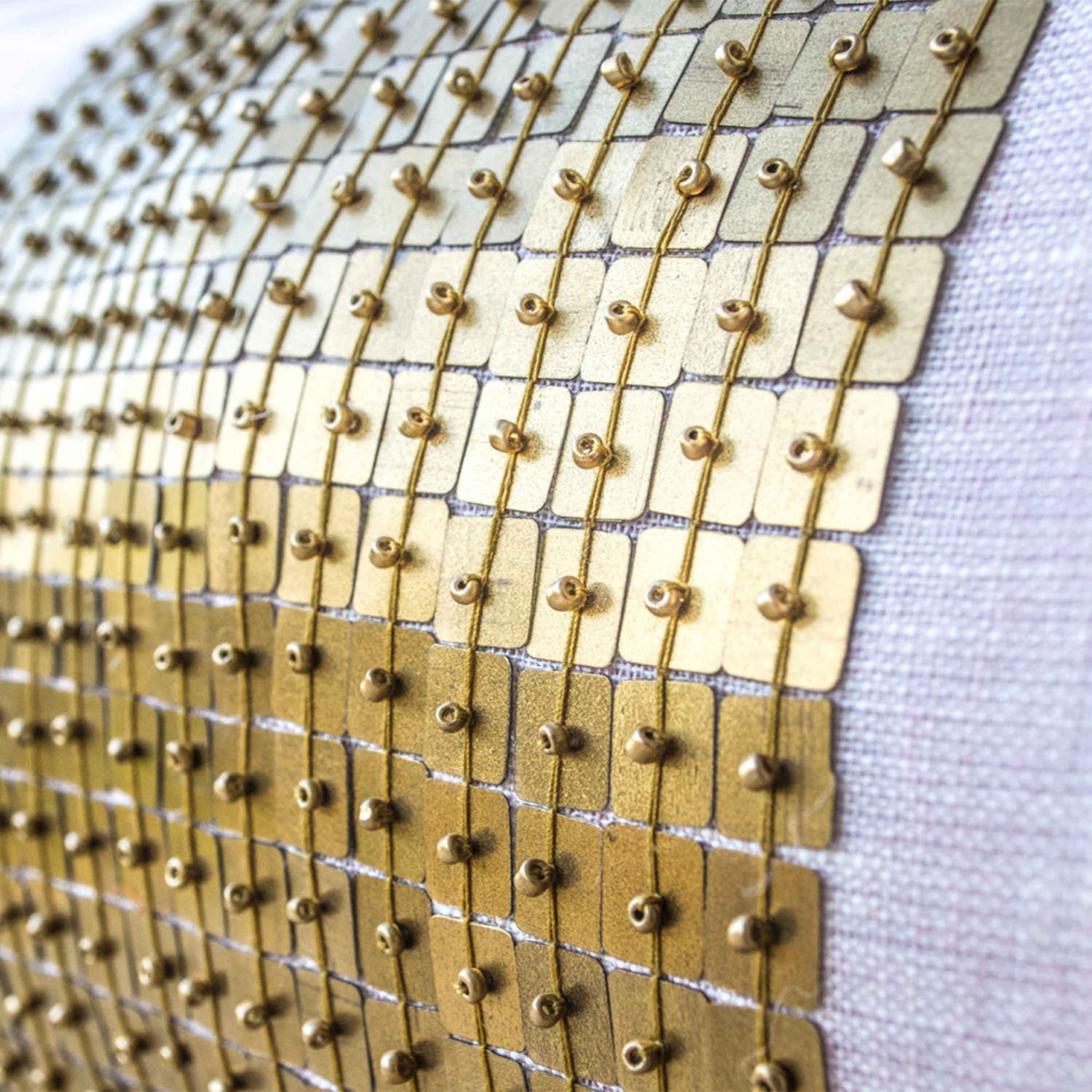 Pink Lumbar Pillows - Pink gold color block pillows in silk -Sequin pillow -18x9 -Couch pillow- Sofa pillows- Toss pillow -Decorative pillow