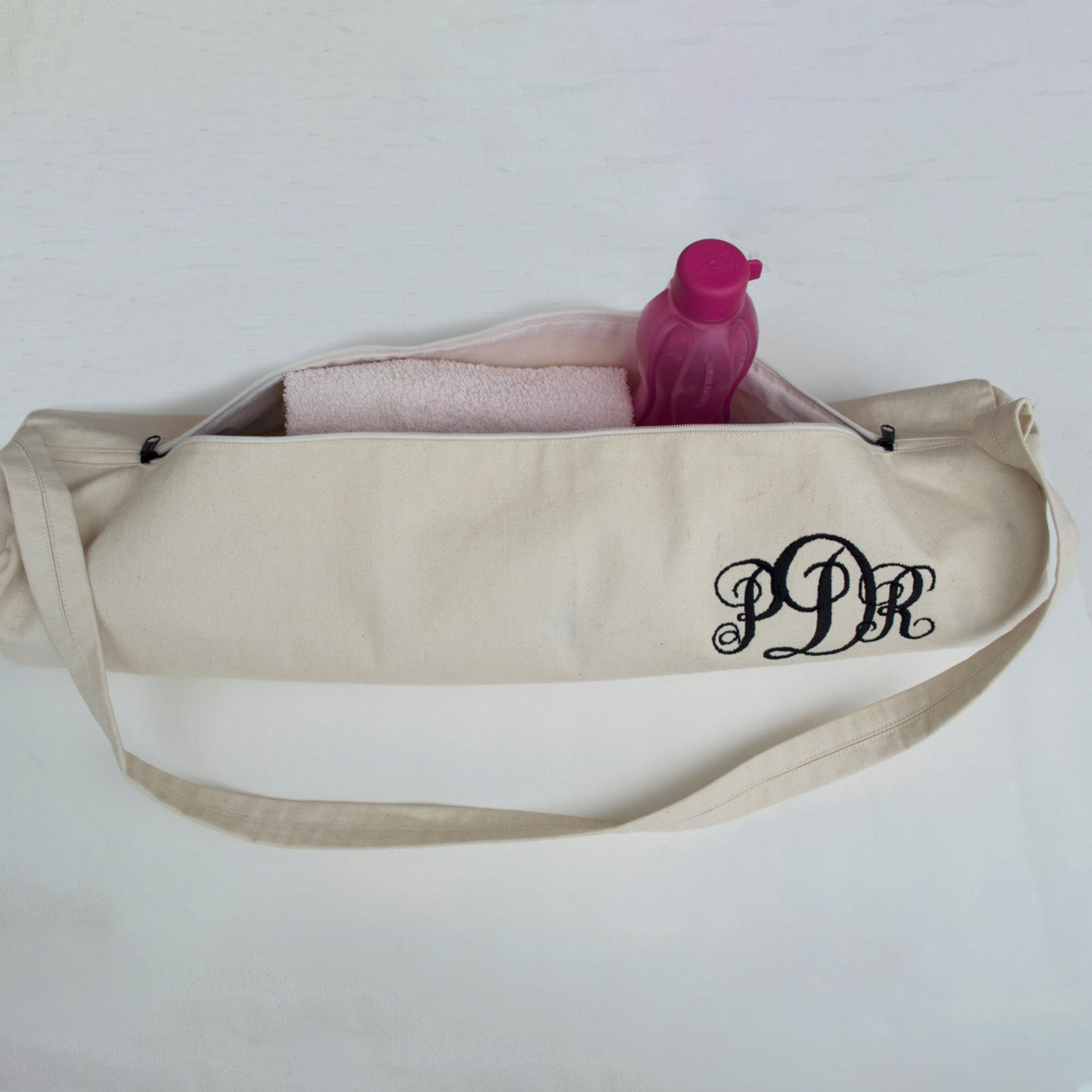 Personalized Yoga Bags -Parchment Twill Monogram Yoga Mat Bag- Yoga Totes- Yoga Mat Sling- Custom Yoga Bag- Yoga Backpack Yoga Accessories