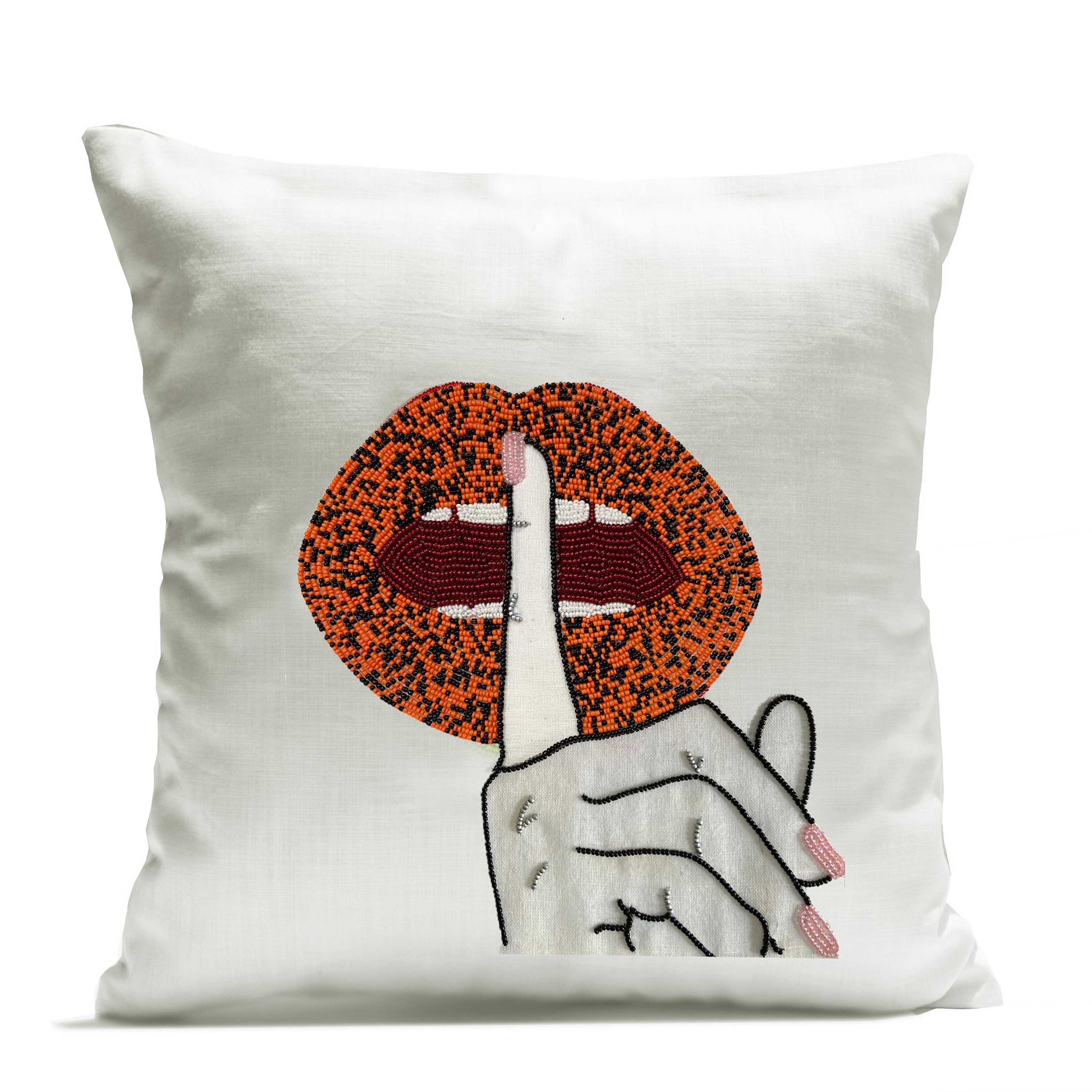 Shhh Pop Art Pillow Cover