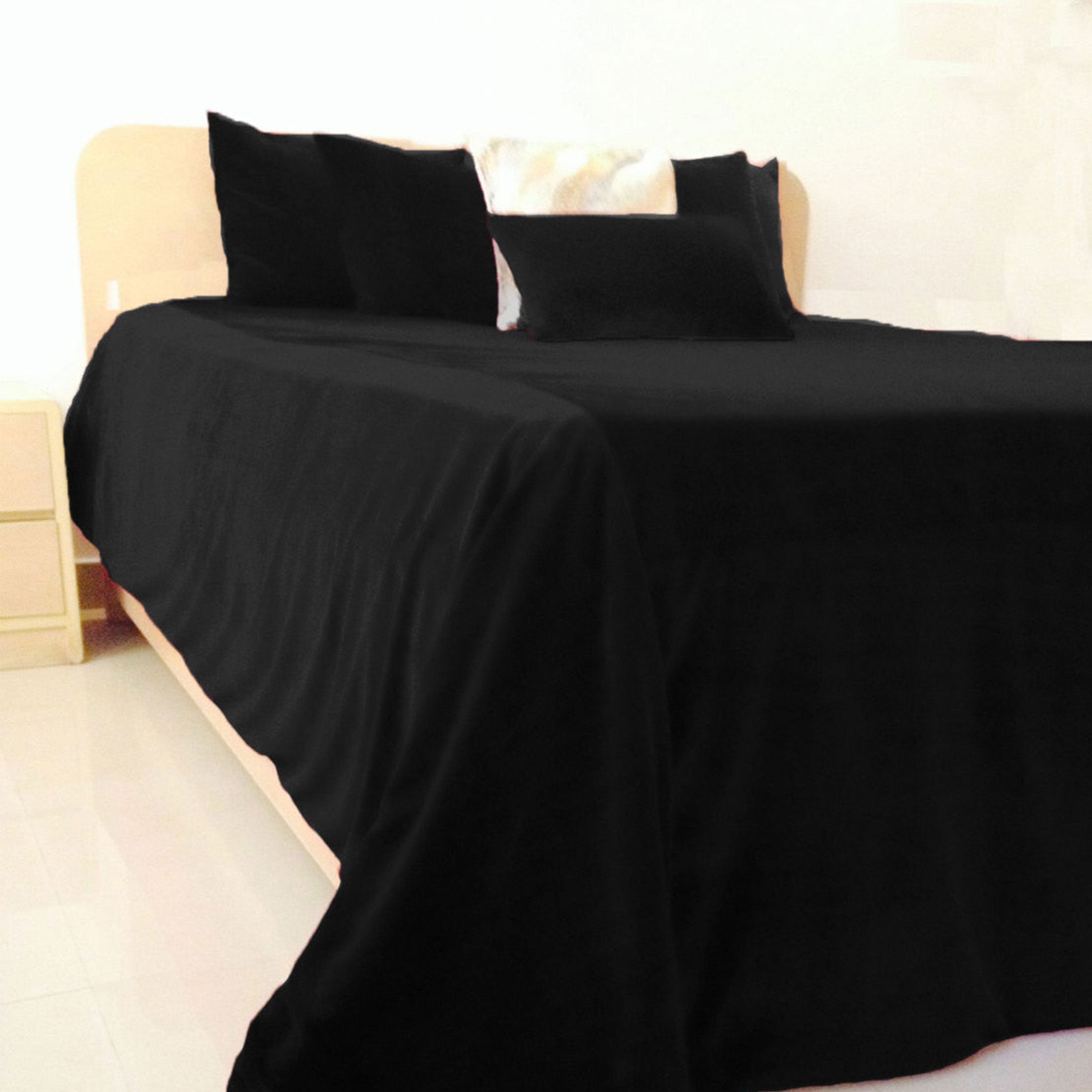 Luxury Black Bedspread 5 Pillow Cover -Couture Black Luxe Velvet Bedding Set -King Bedspread -Coverlet and Pillows -Gift -Valentine -Wedding