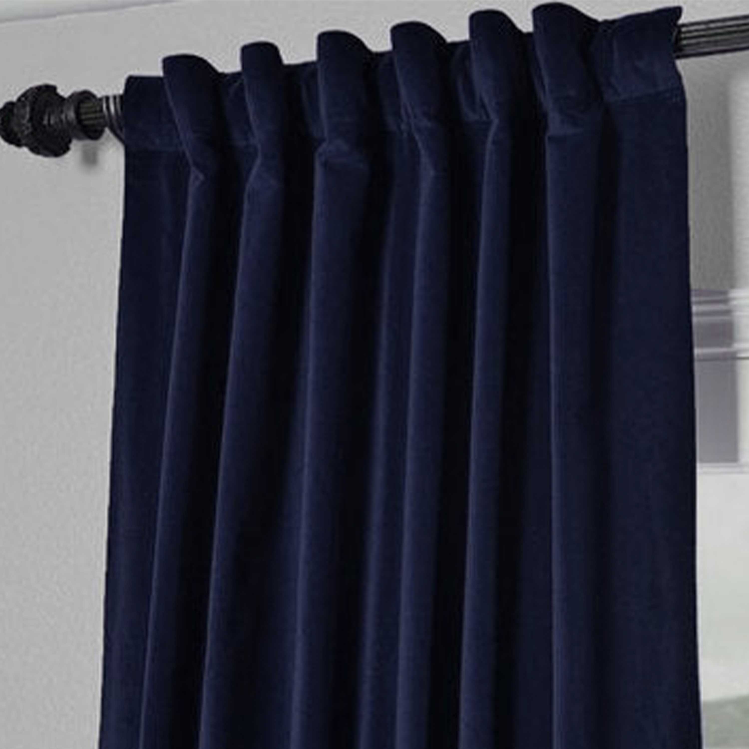 Bespoke solid color velvet curtains in 100% cotton velvet (250+ GSM). Customizable colors & headings for a premium touch.