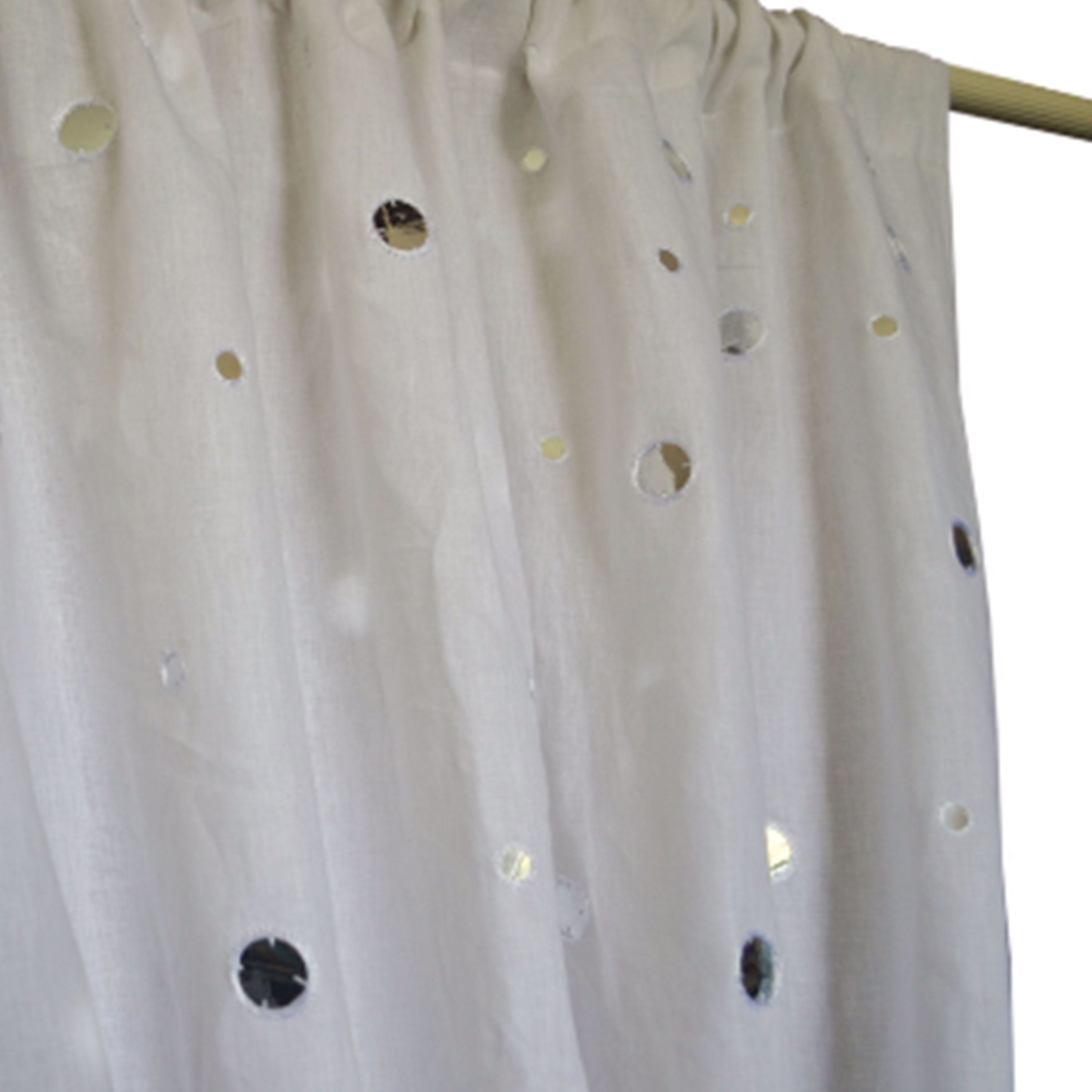 Sheesha Mirror Work Linen Curtains