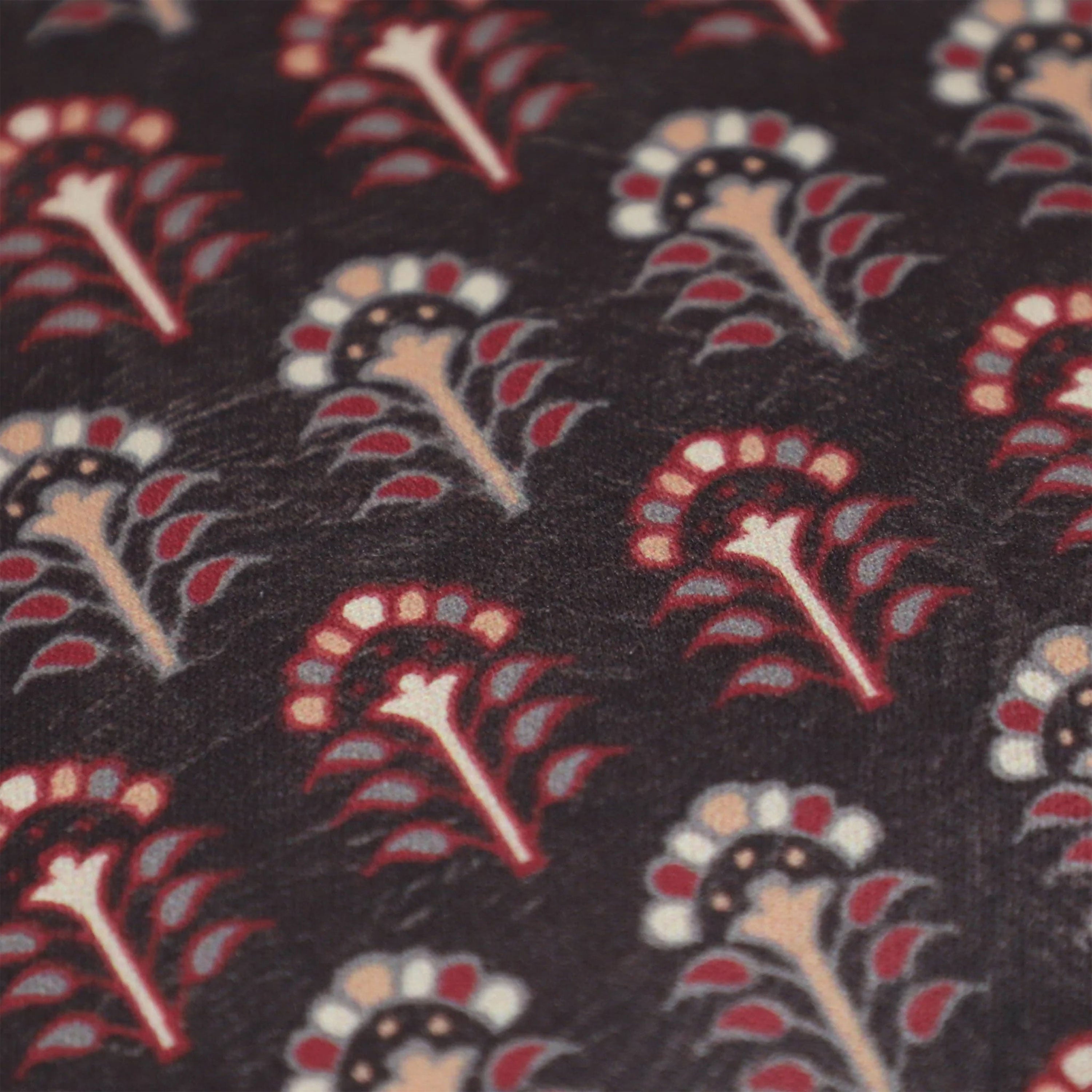 Block Print Paisley Pillow Cover, Floral Brown Pillow Cover