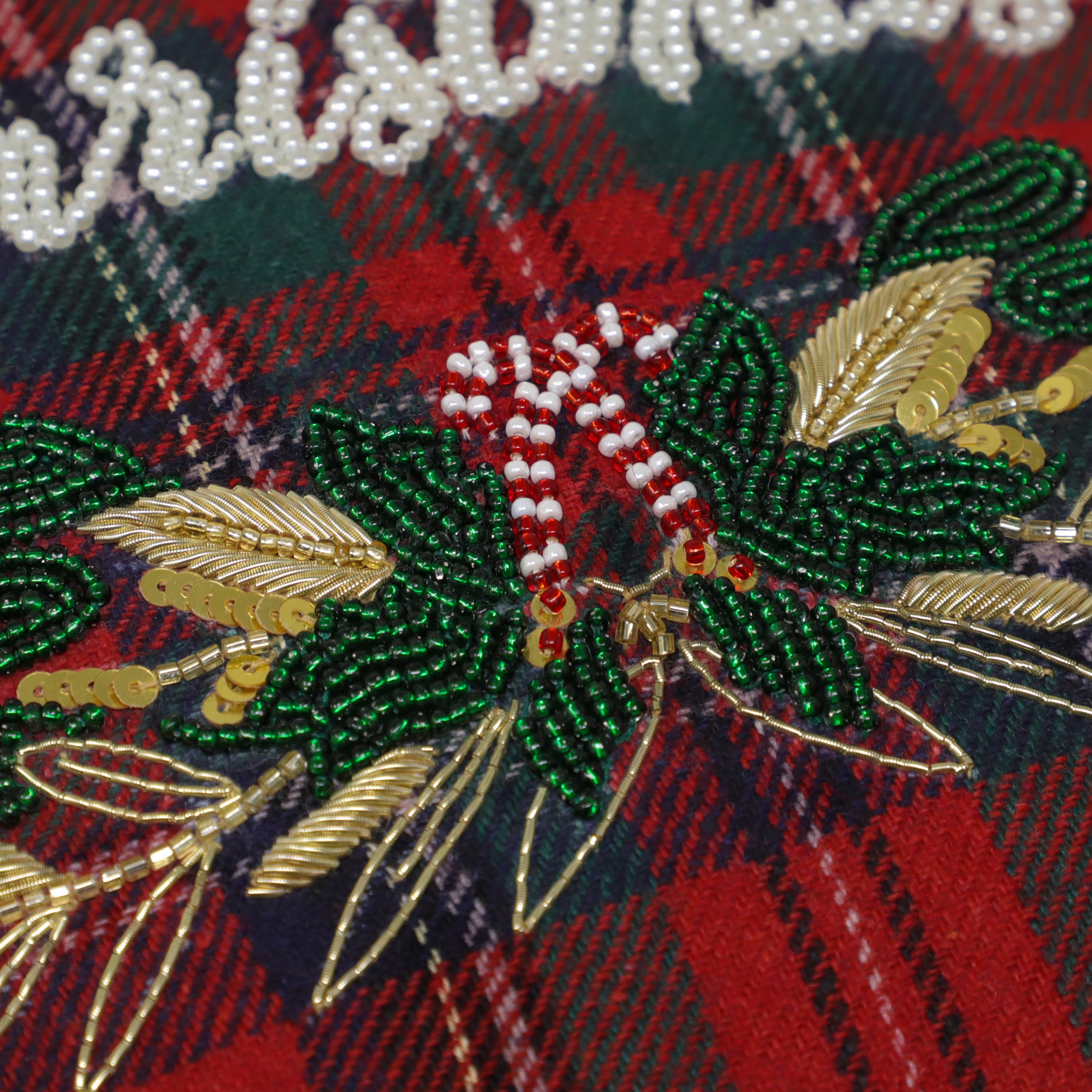 Tartan Merry Christmas Pillow Cover