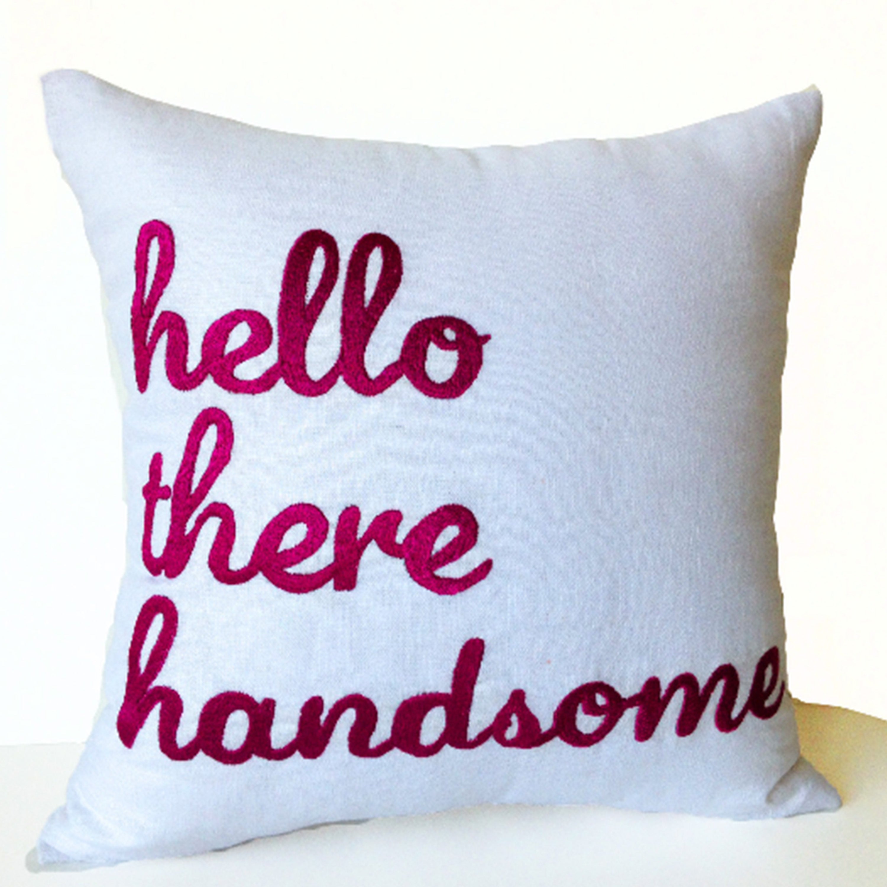 Couple Pillow Cover Good Morning Gorgeous Hello There Handsome Wedding Pillows Anniversary Housewarming
