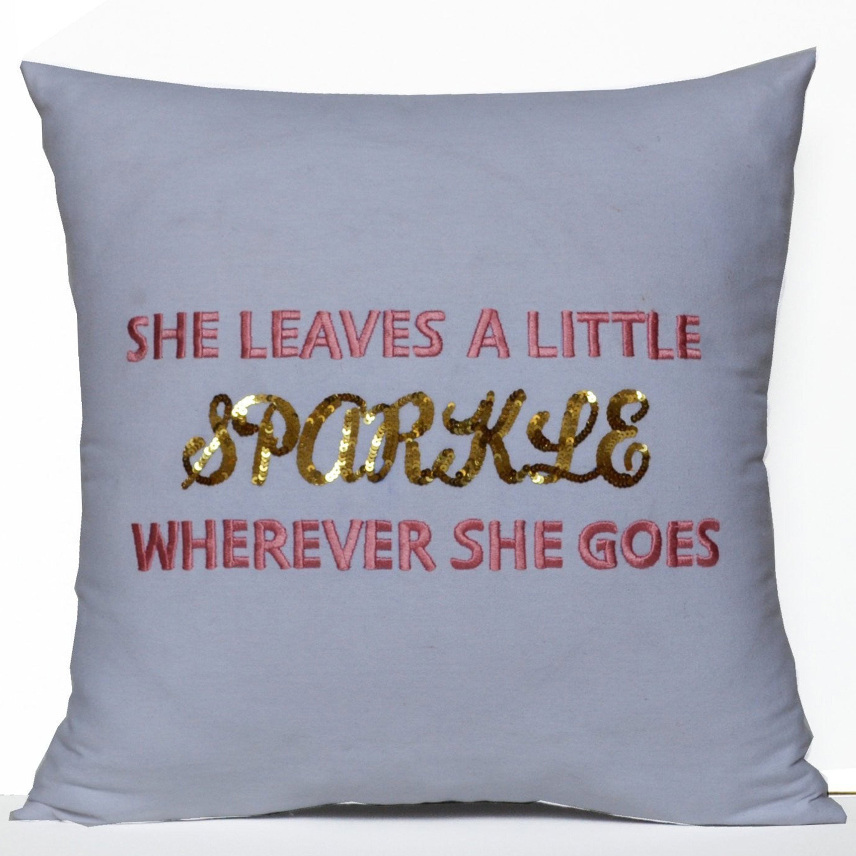 Custom Crafted Throw Pillow Cover with a Message