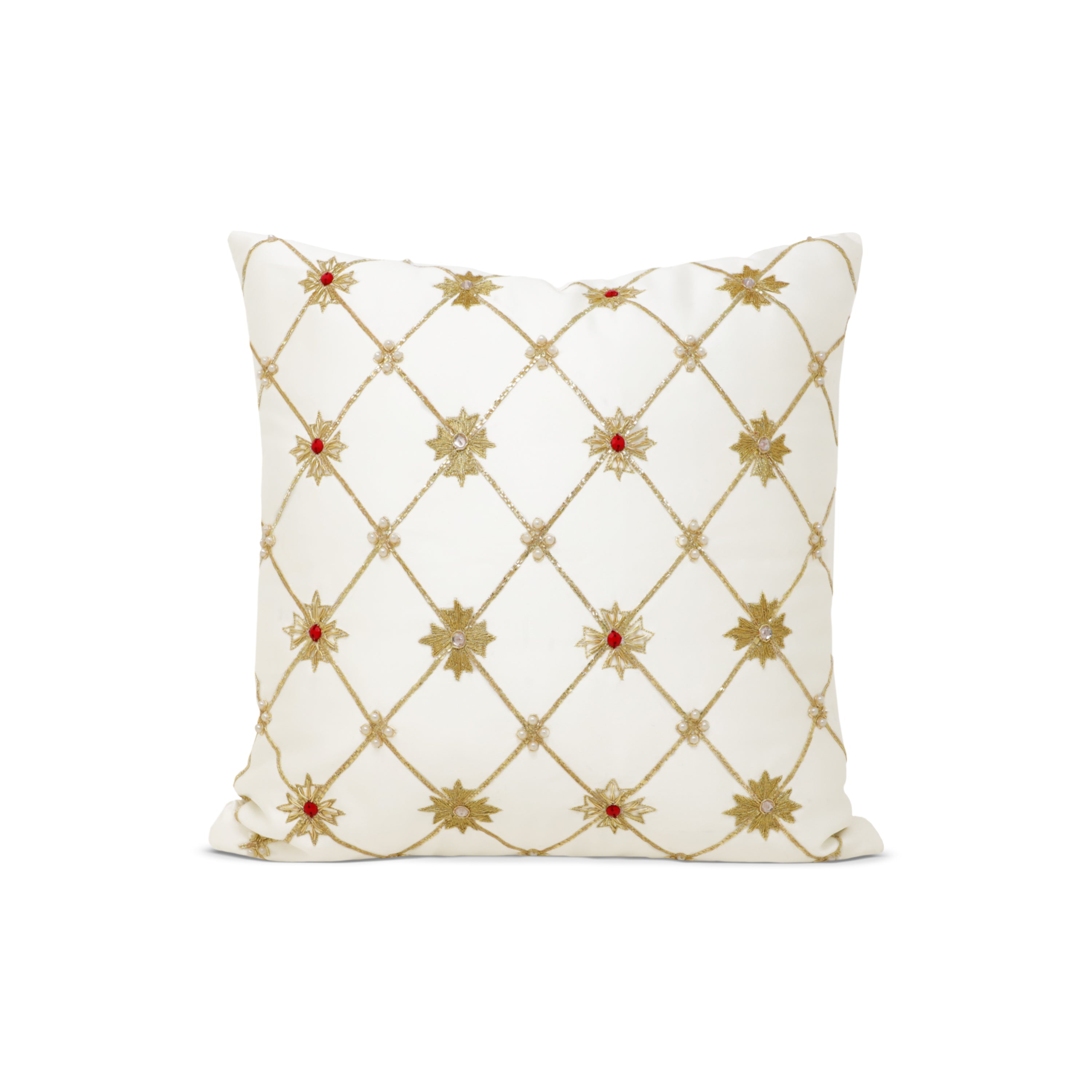 White and hotsell gold cushion covers