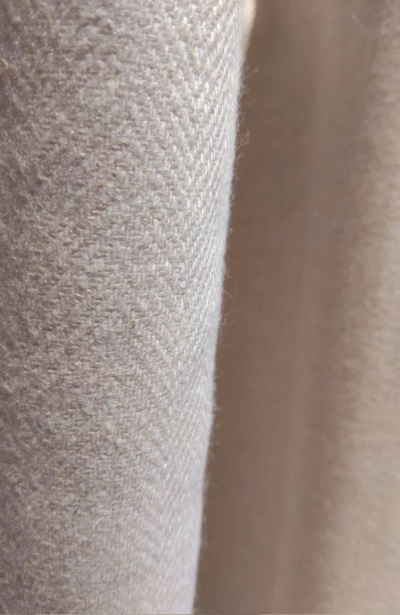 Herringbone Wool Curtains With Grommets