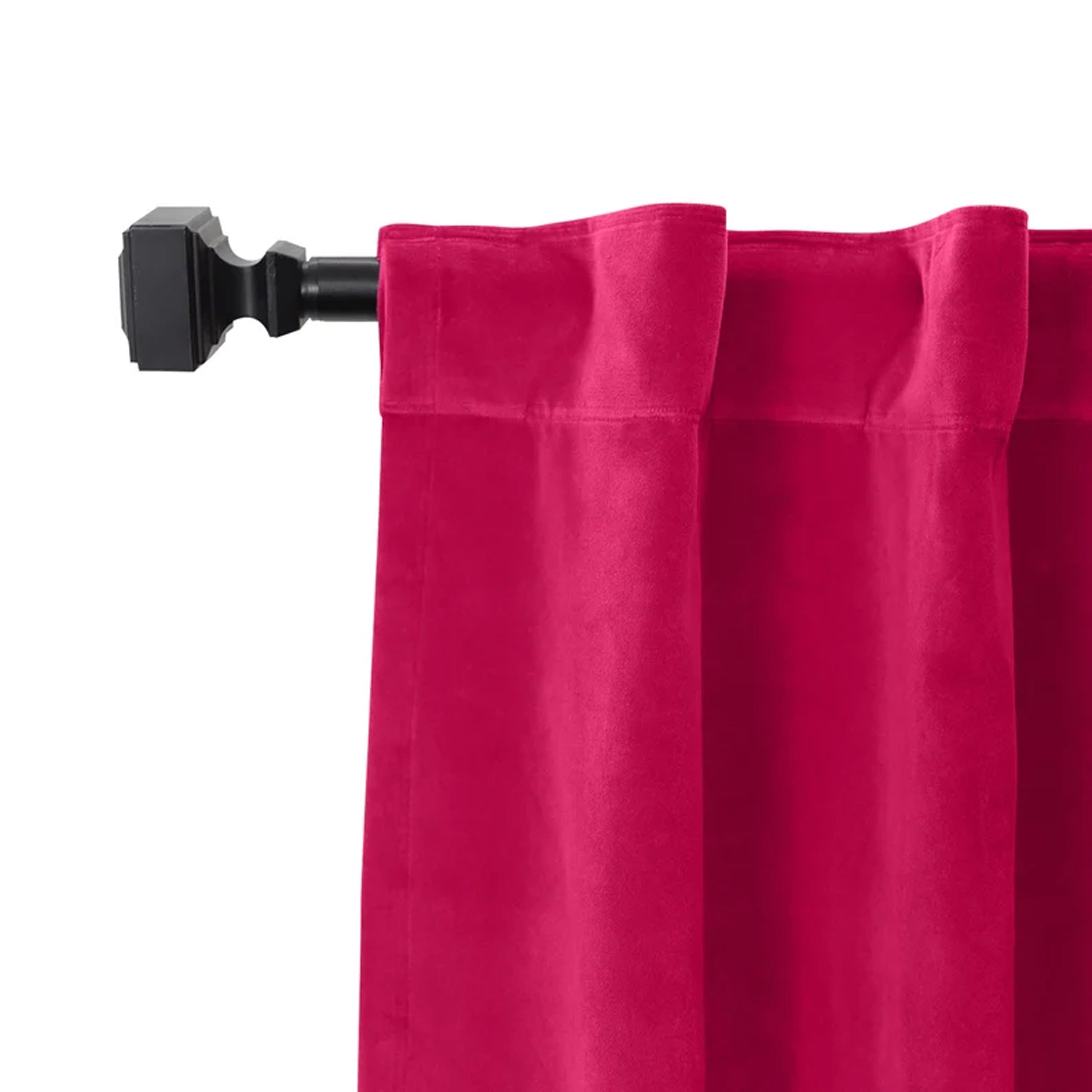 Hot Pink Cotton Velvet Curtain