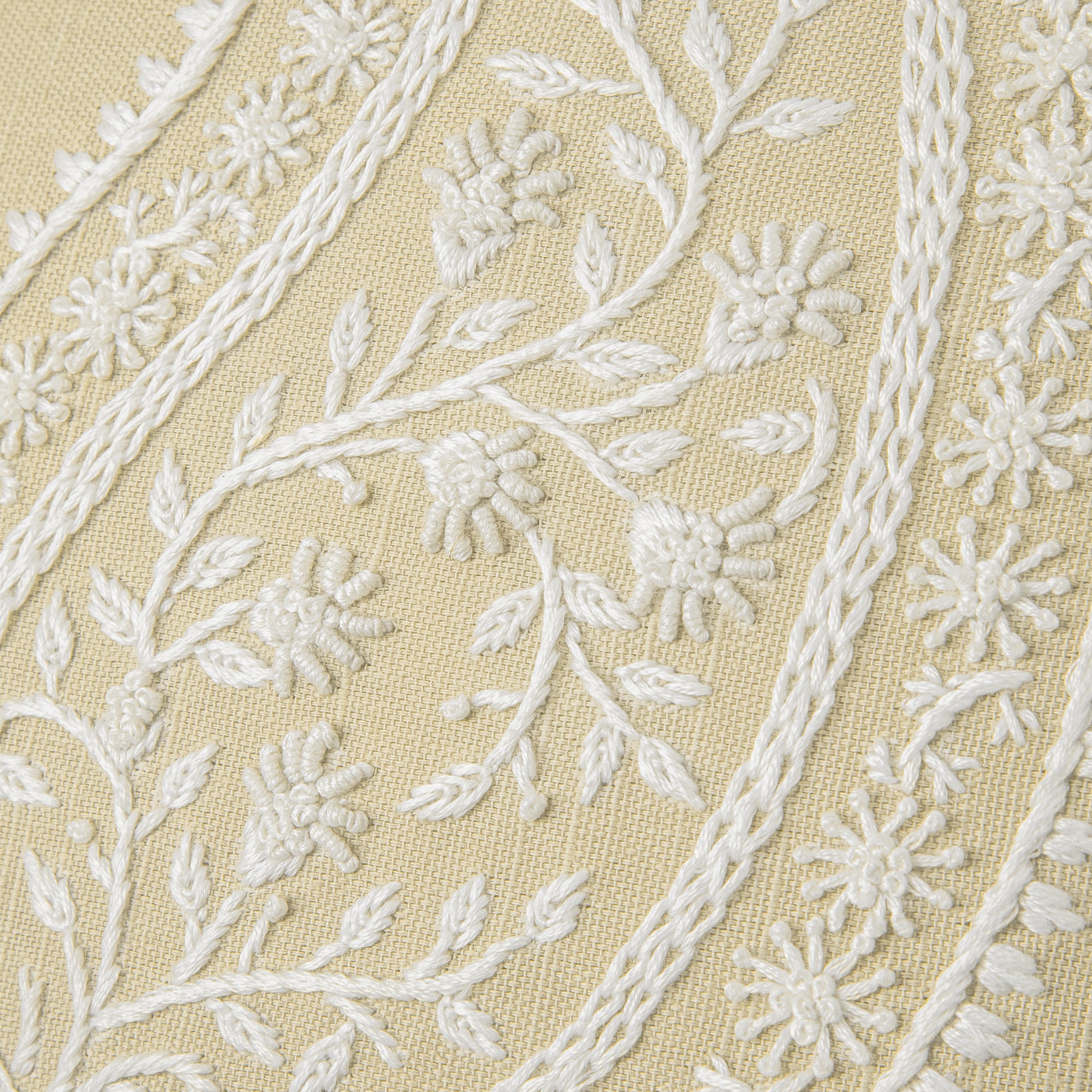 Paisley Embroidered Throw Pillow