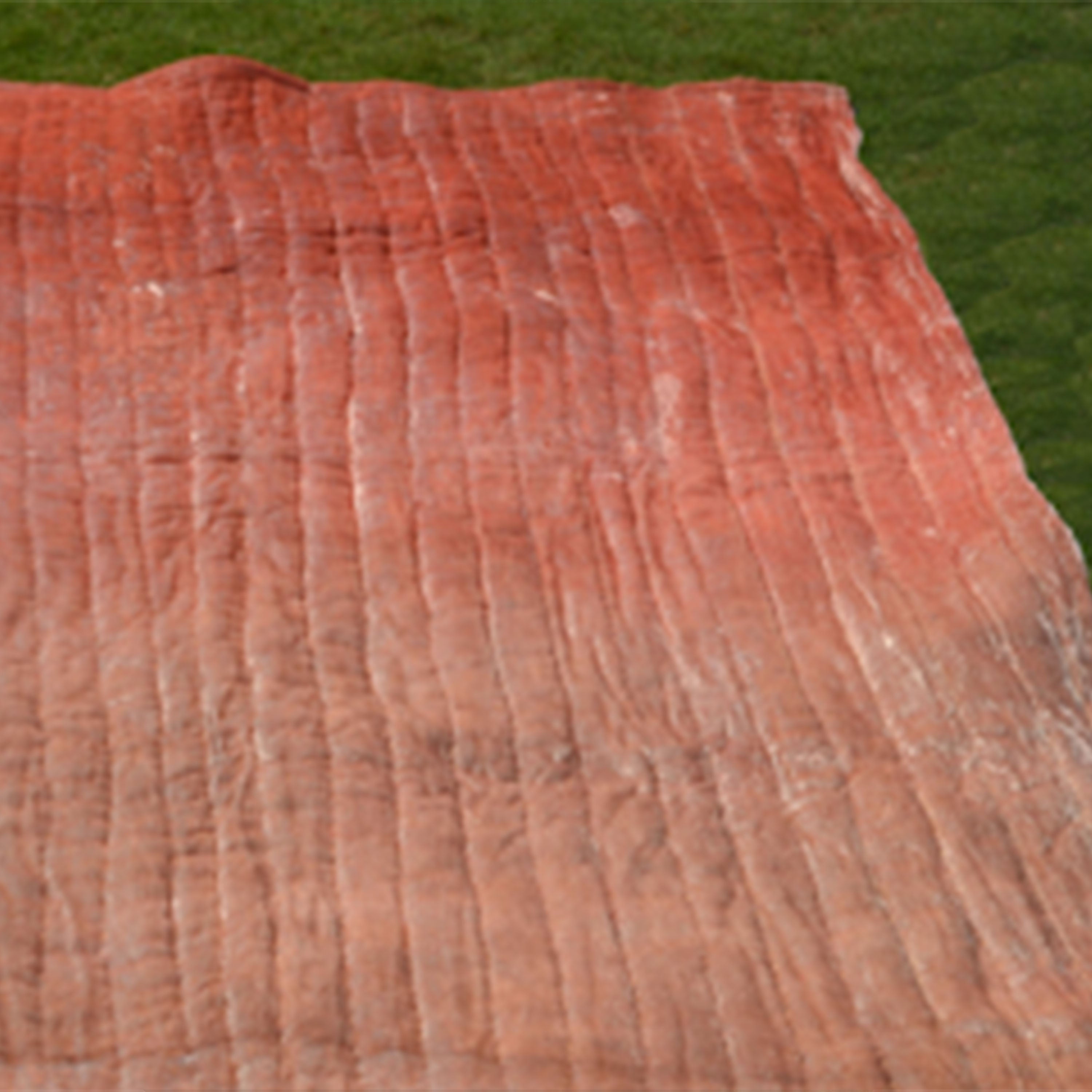 Custom-made with a polyester velvet top, cotton backing, and cotton stuffing for a luxurious feel. Machine washable on a gentle cycle for easy care.