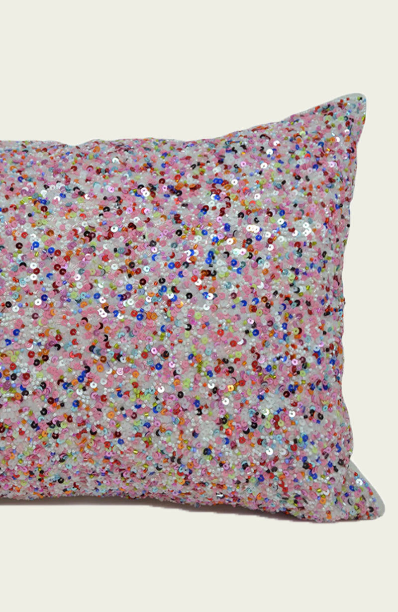 Pink Confetti Throw Pillow Cover