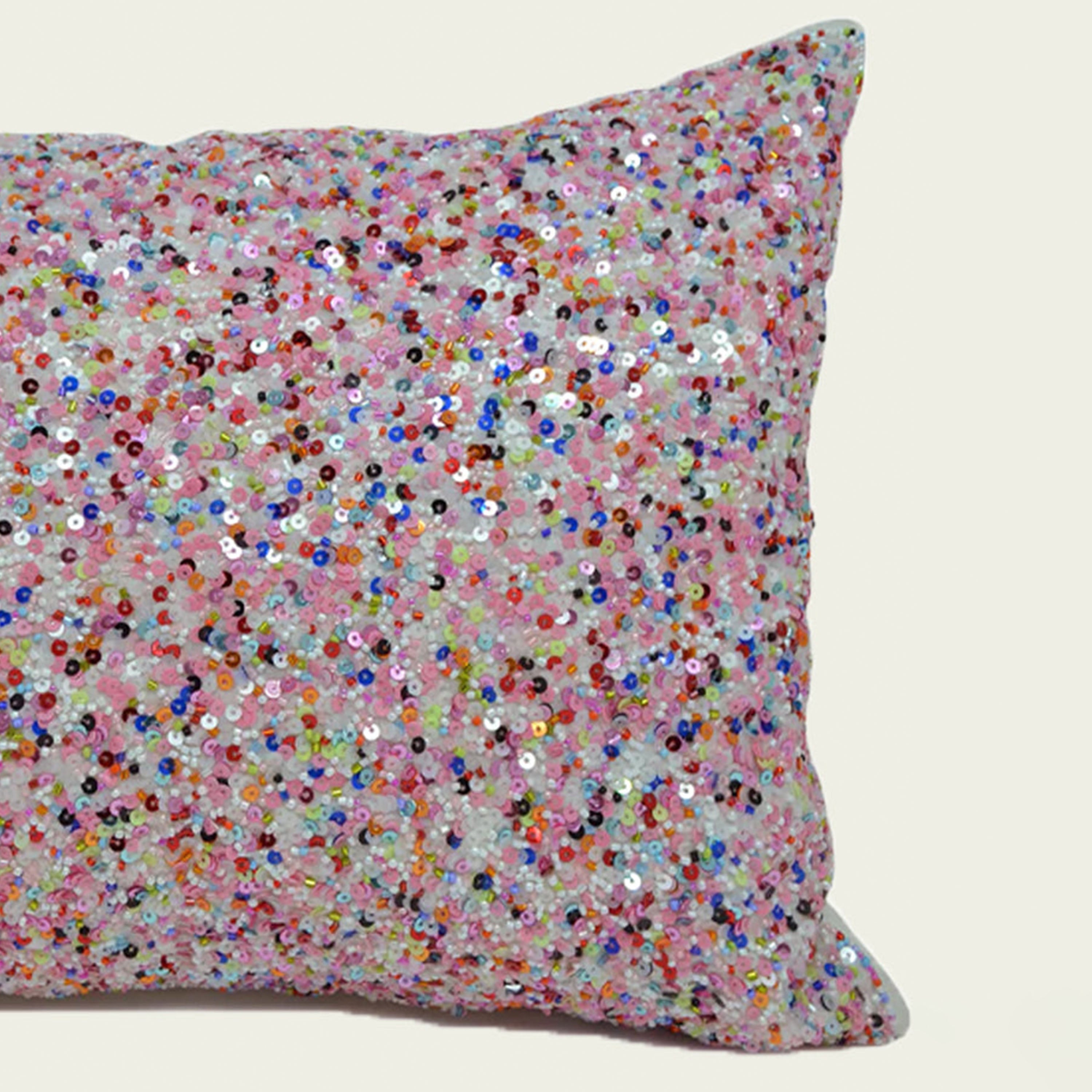 Pink Confetti Throw Pillow Cover