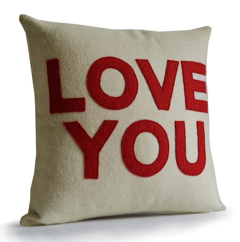Love You Message Throw Pillow