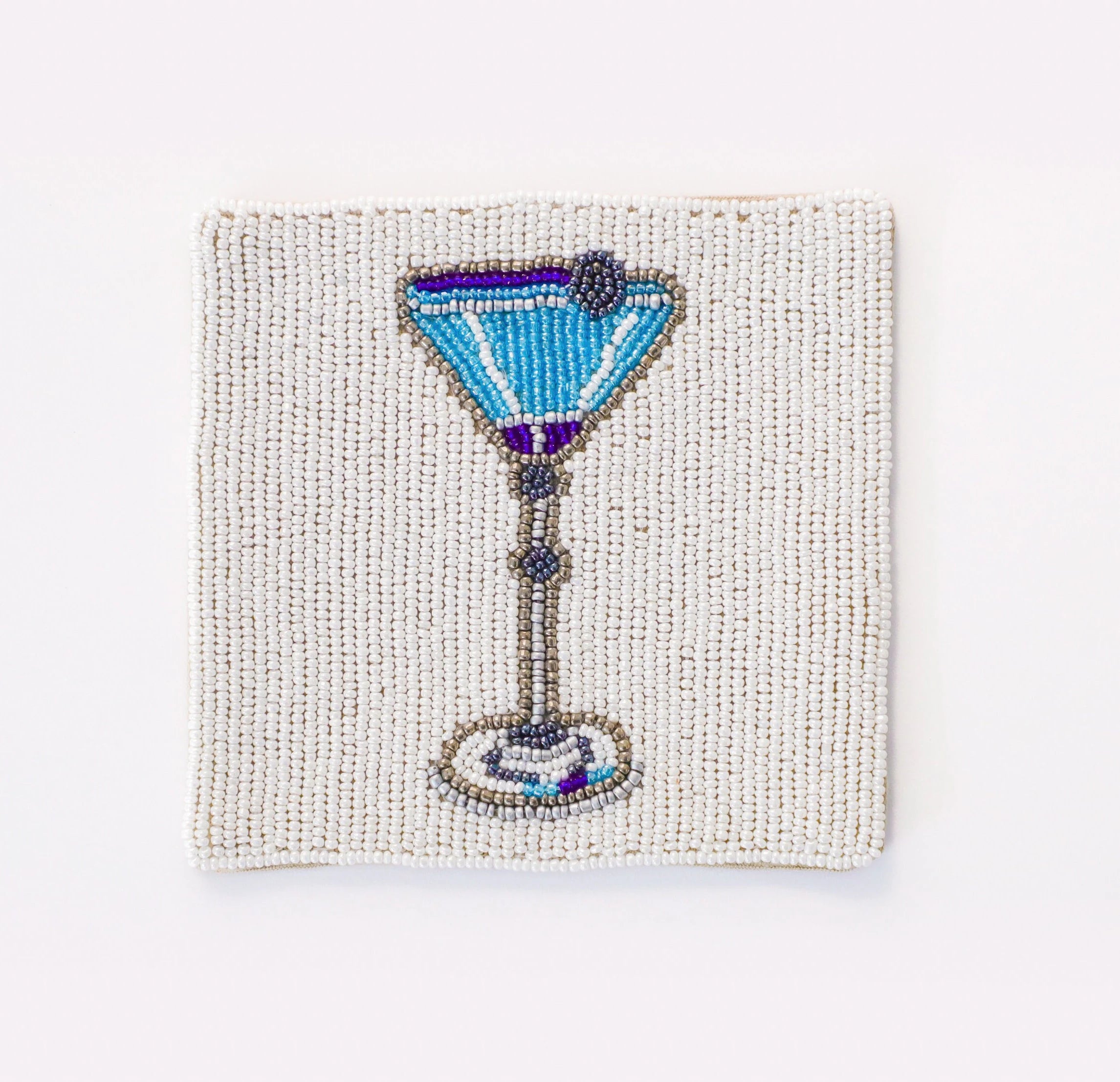Set of 6 Handmade Beaded Coasters | Cocktail Drink Coasters