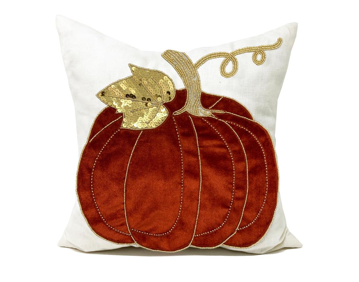 Amore Beaute Burnt Orange Pumpkin Pillow Case