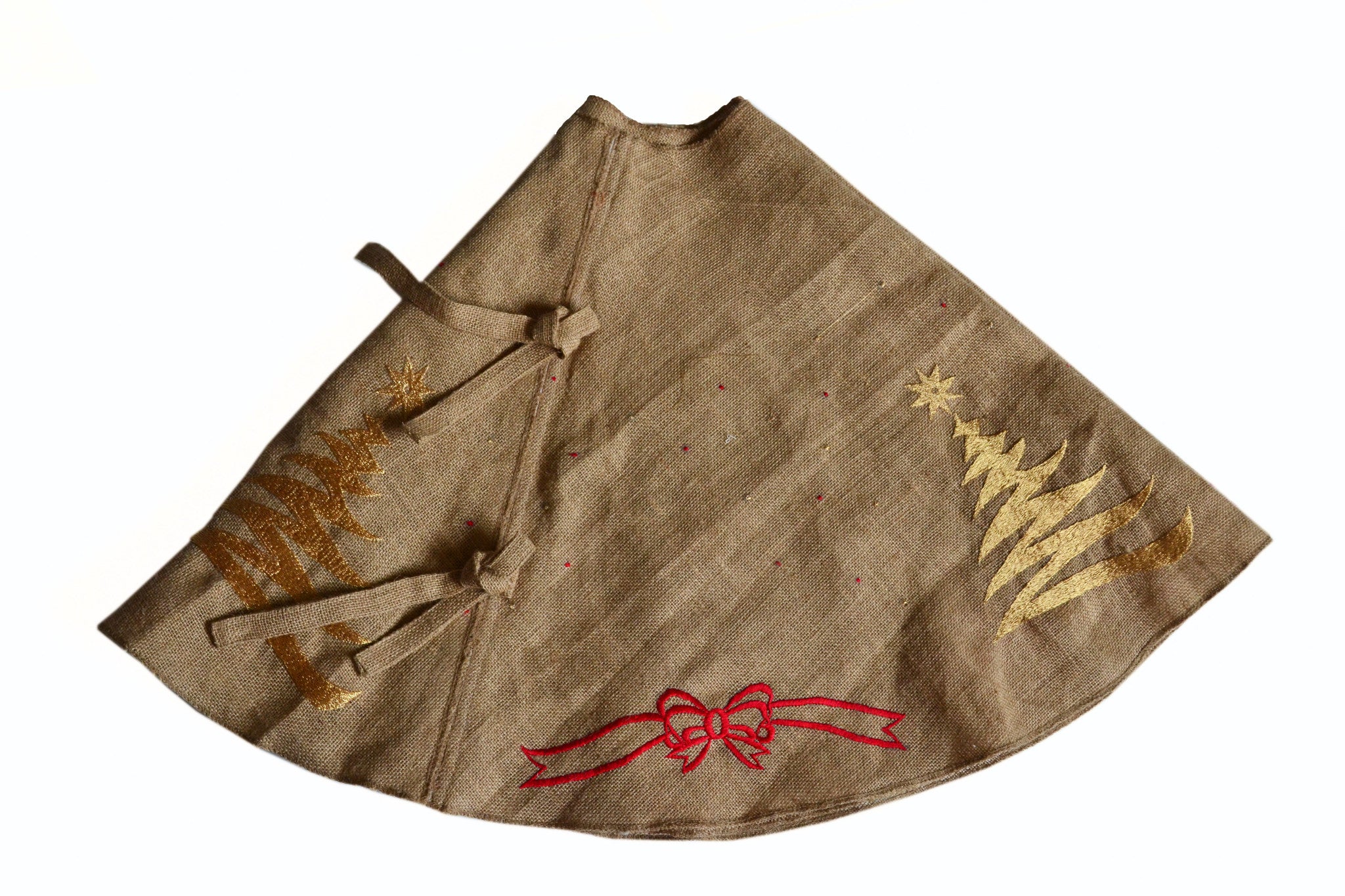 Handcrafted Christmas tree skirts