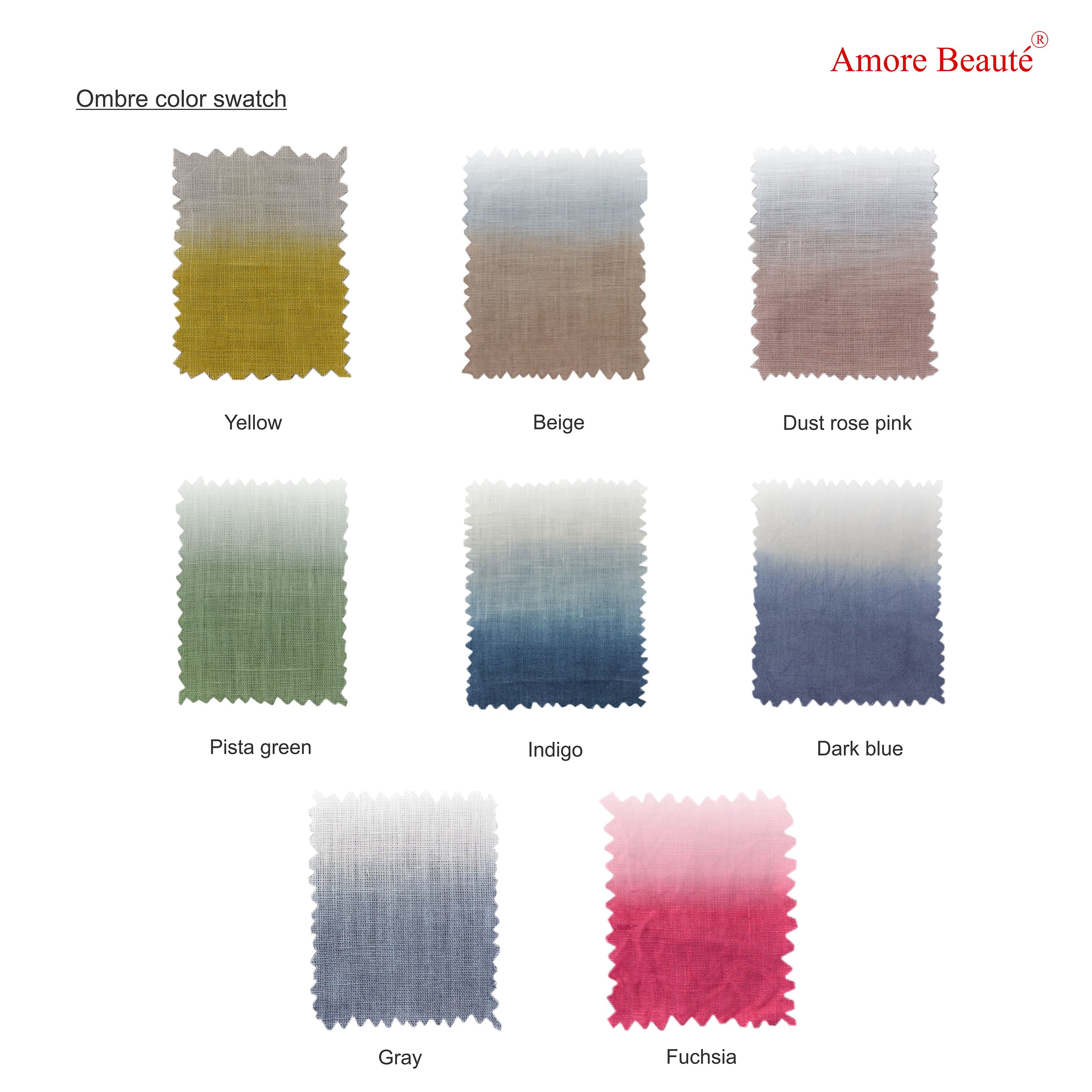 Ombre Linen Table Runner and Placemats