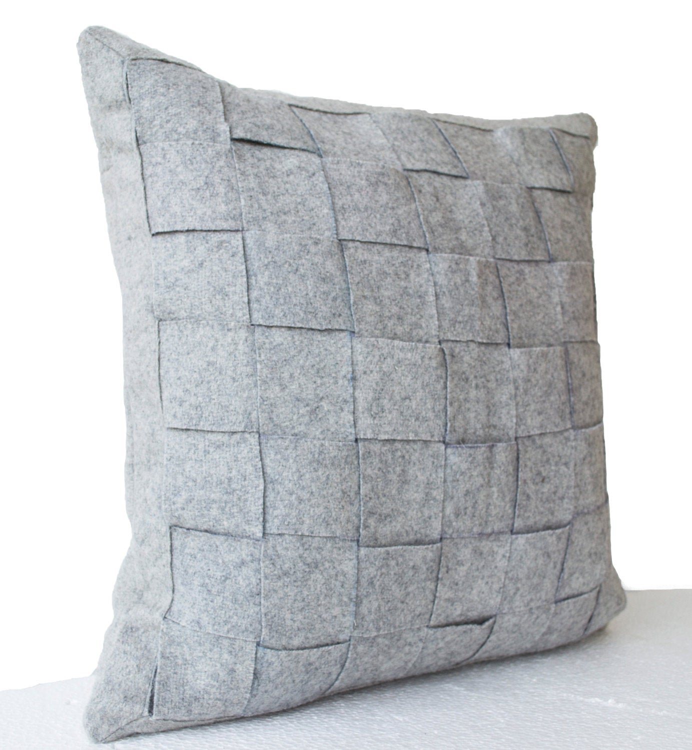 Grey shop felt cushion