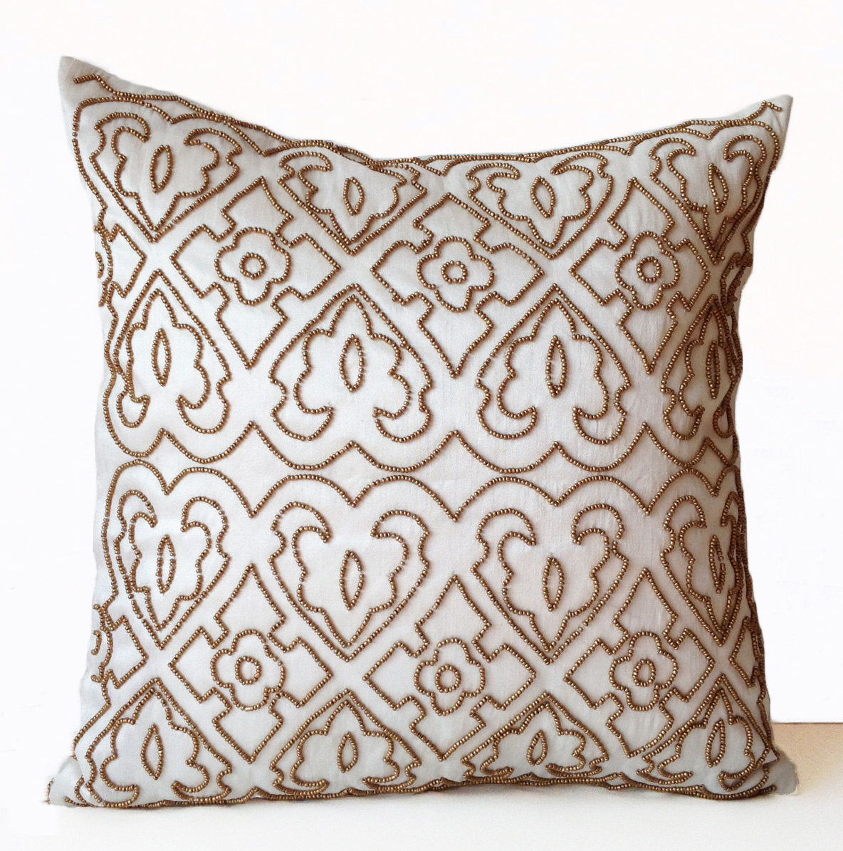 White and clearance gold couch pillows