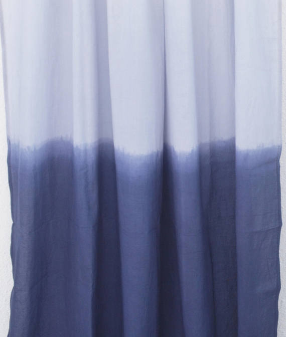 Navy & Blue Cotton Curtain
