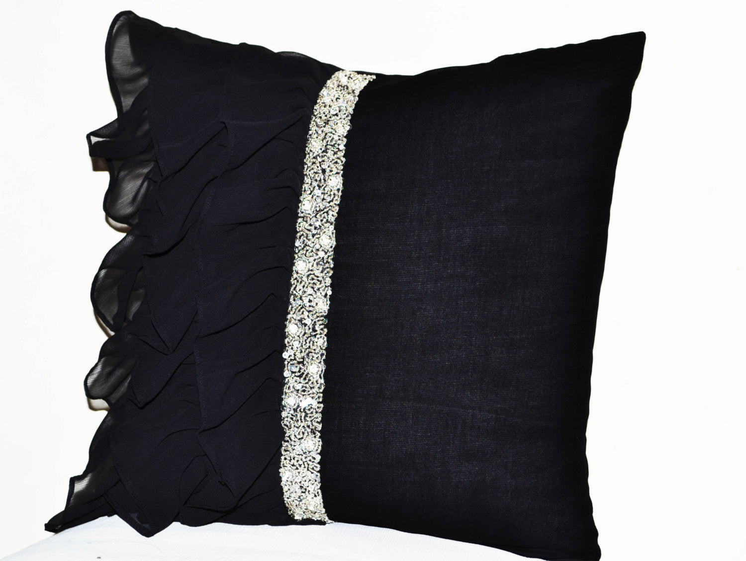 Black and 2024 silver pillows