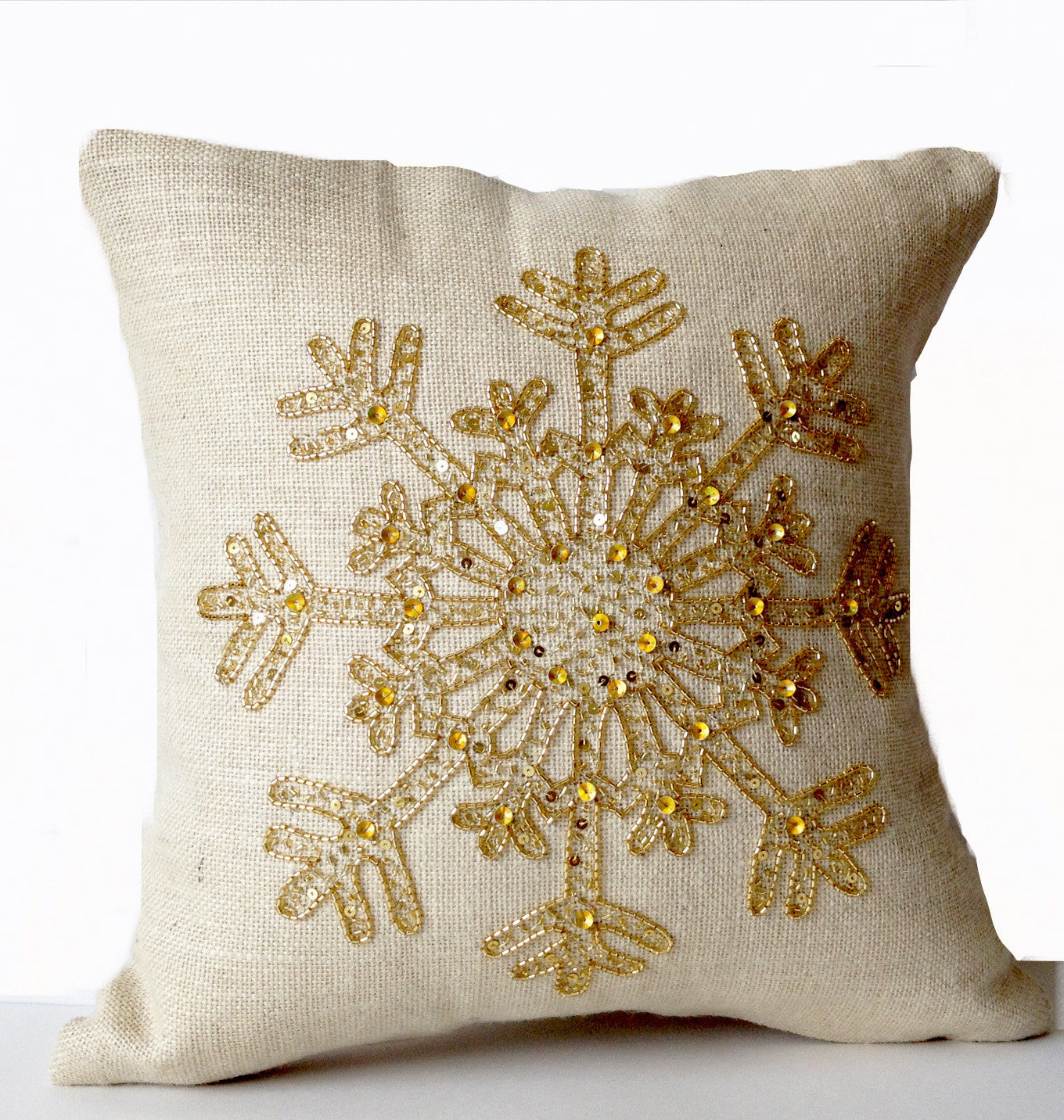 Burlap christmas pillow sales covers