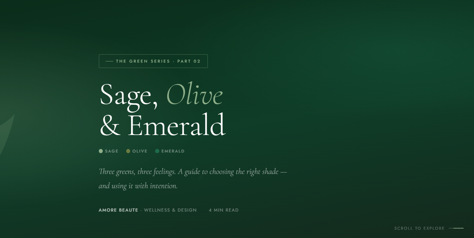 Amore Beaute's Guide To Choosing The Perfect Shade Of Green For Home Decor