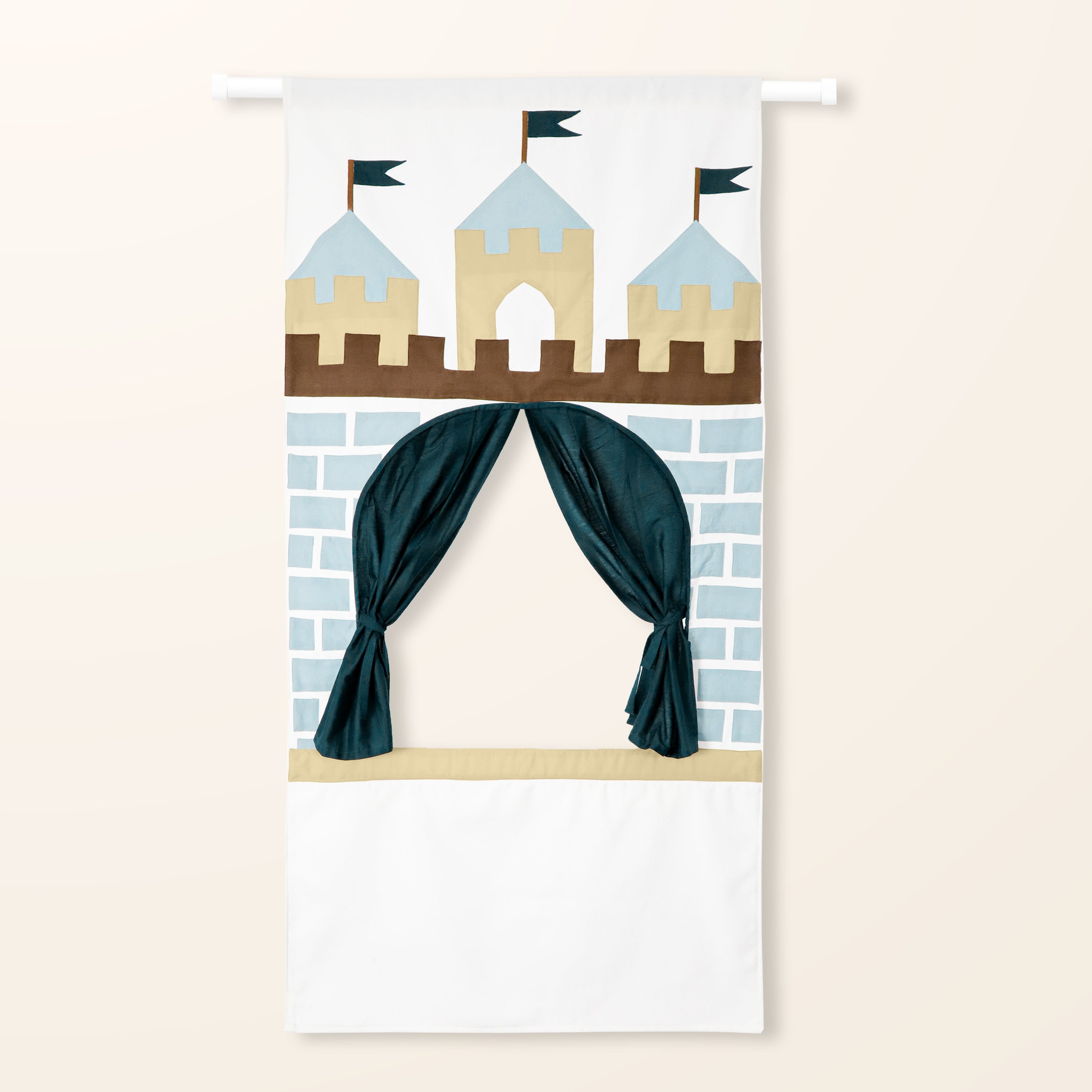 Doorway Puppet Theatre with Sword, Shield, Crown & Armor