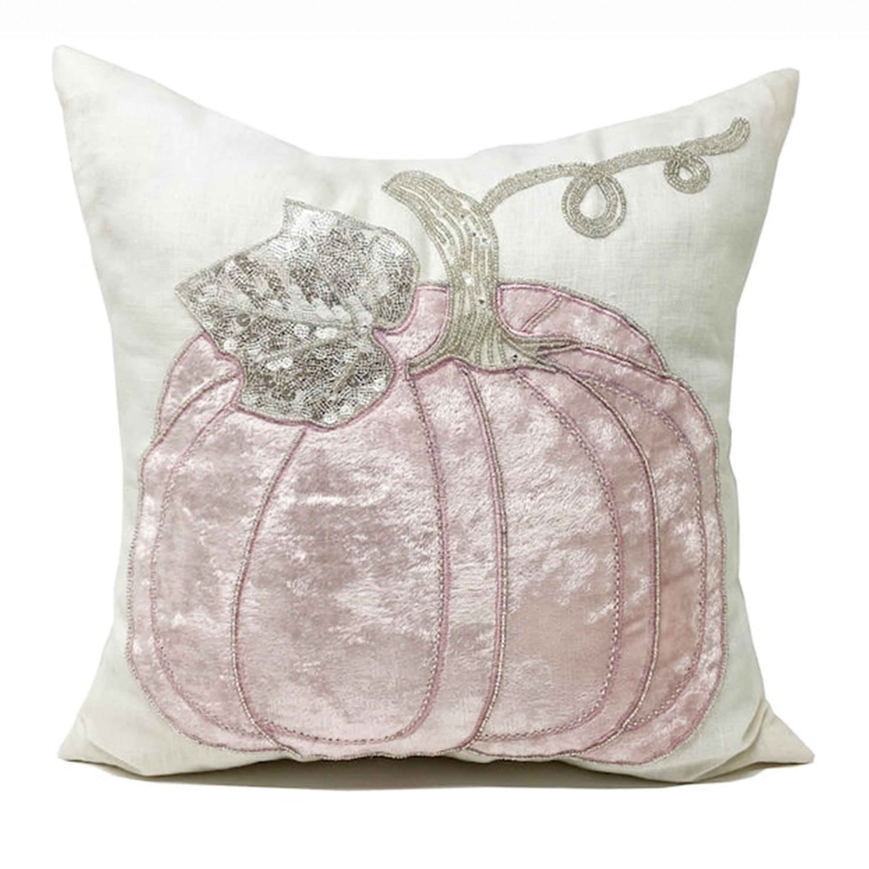 Pink Pumpkin Pillow Cover