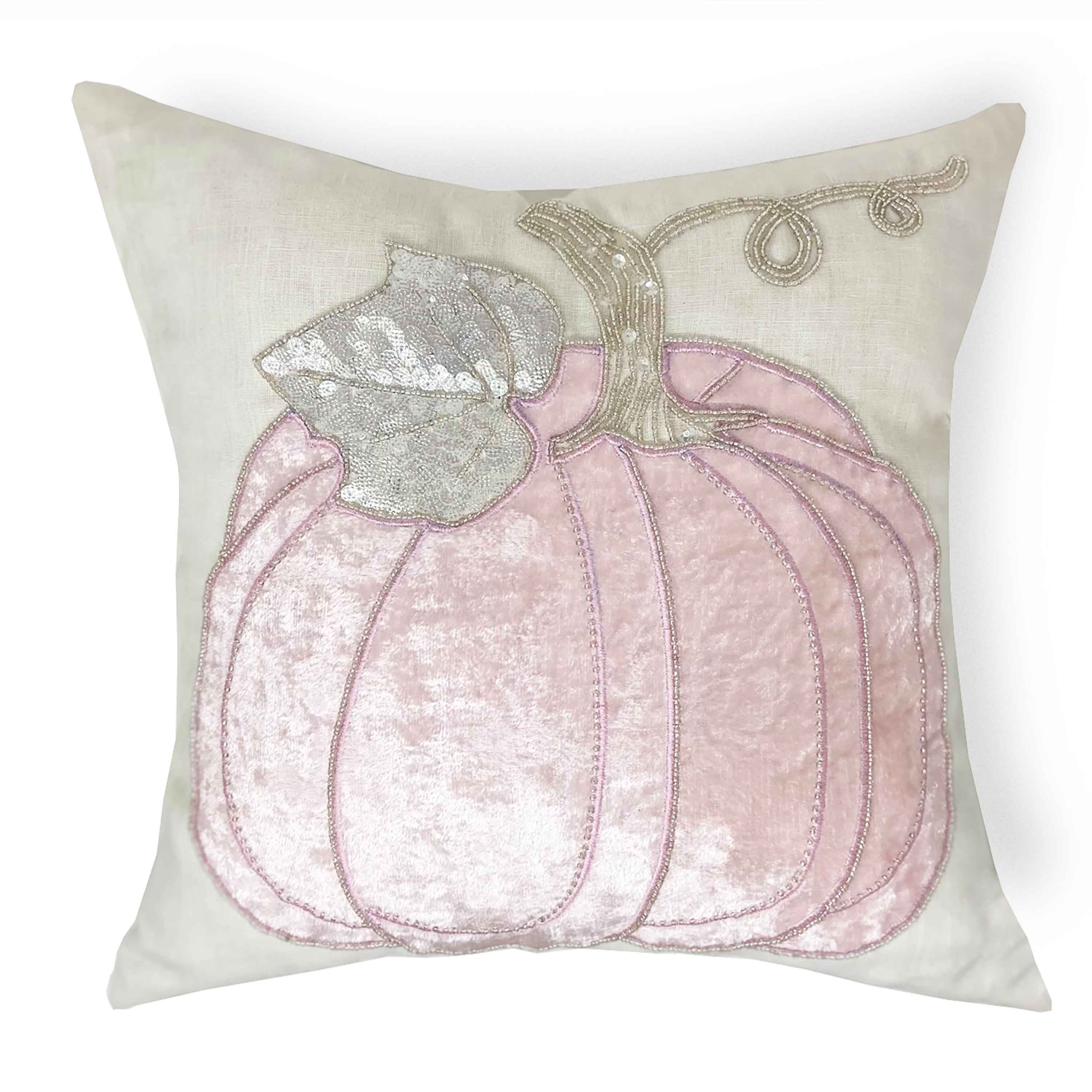 Pink Pumpkin Pillow Cover