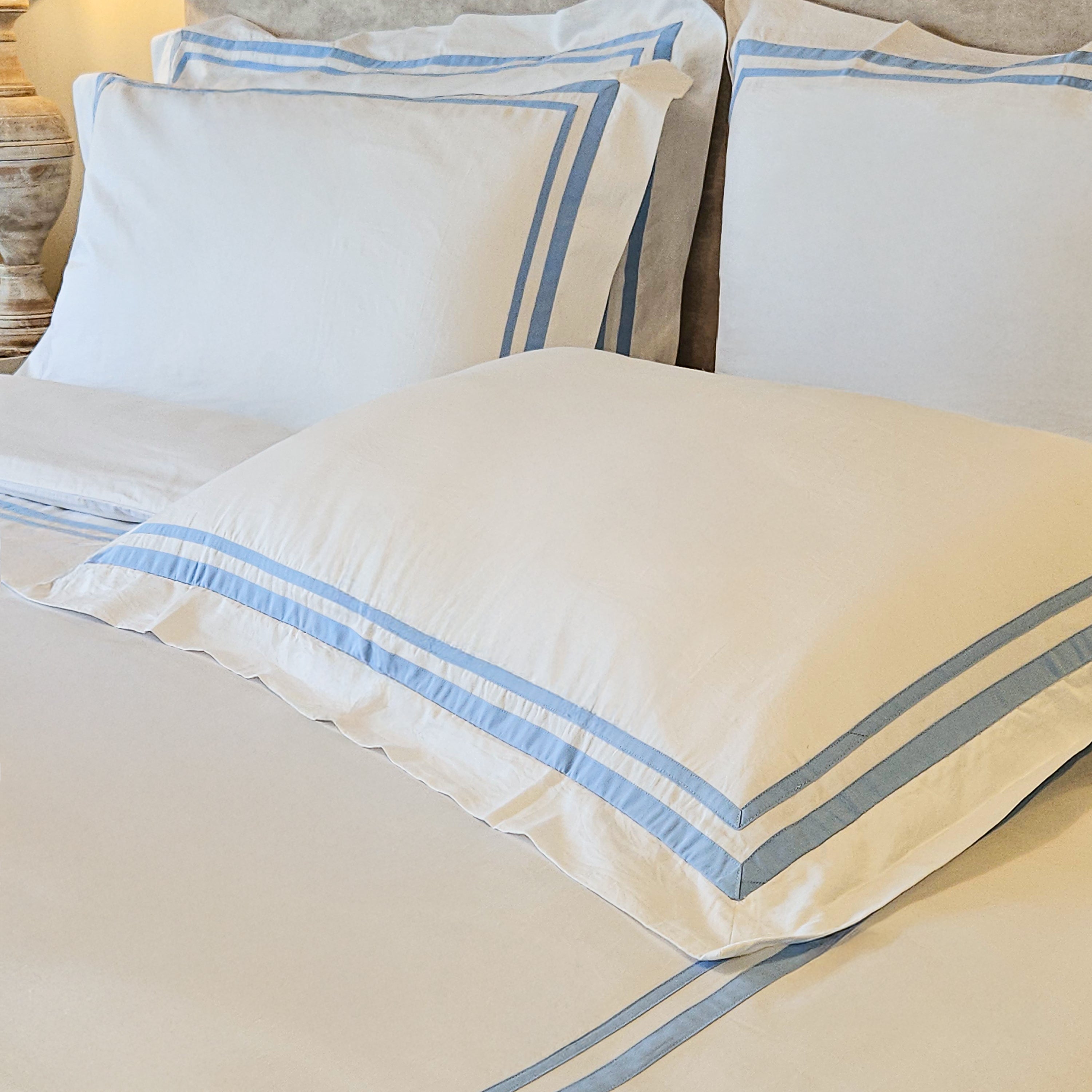 Custom Trimmed Duvet Cover Set | Luxury 400TC Cotton Bedding | US, UK & Europe Sizes