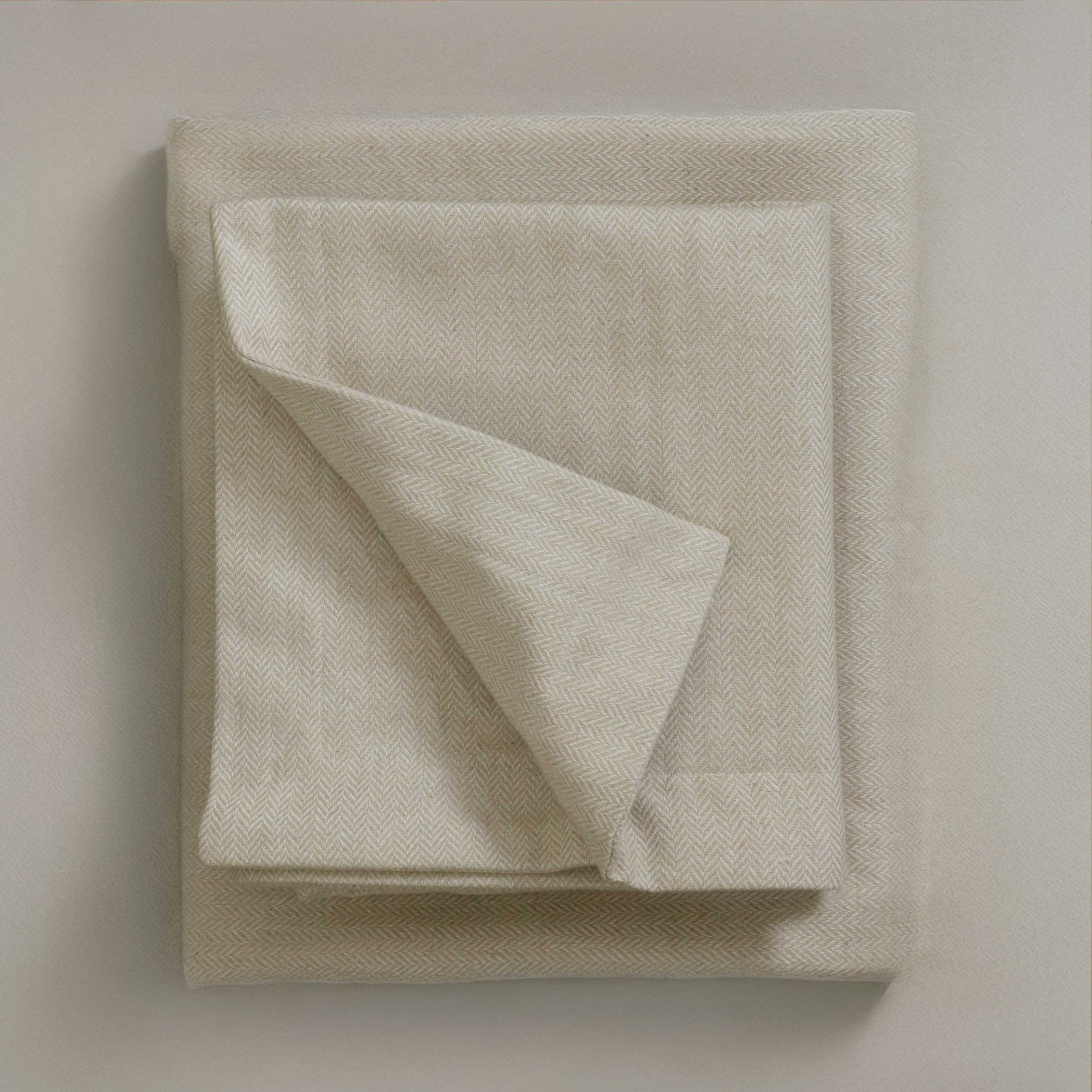 Chevron Wool Duvet Cover Set - Luxury Wool Bedding, US/UK/Europe Sizes