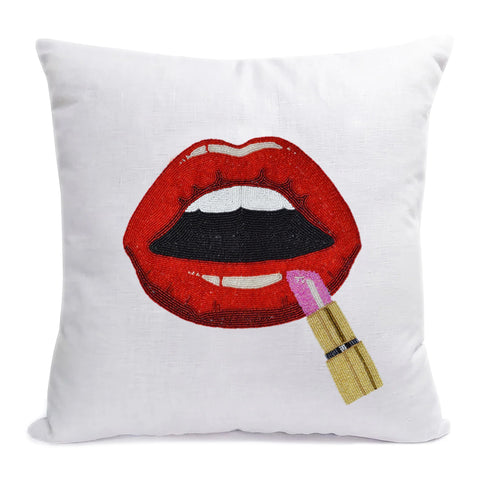 Lipstick Pop Art Pillow Cover
