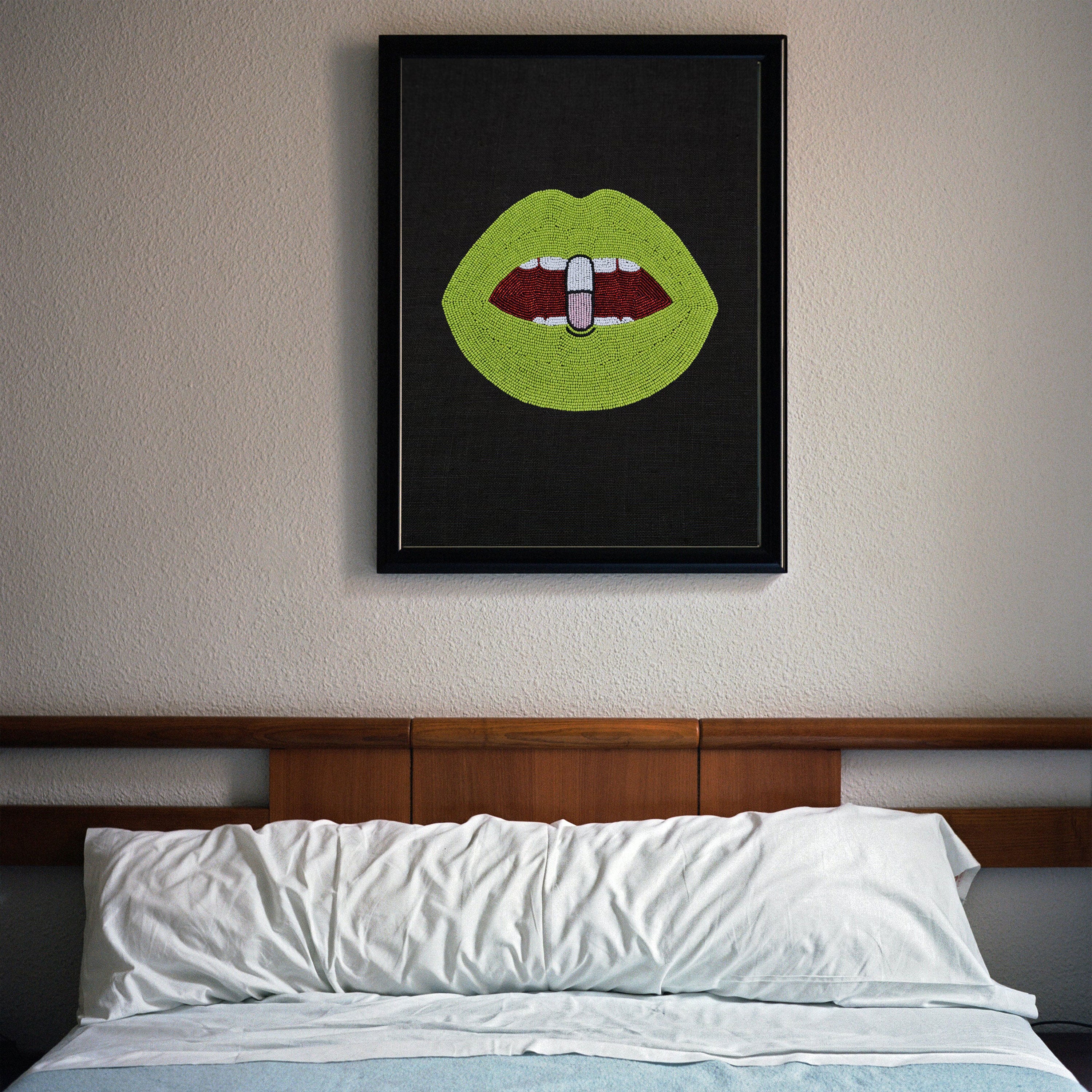 Chill Pill Beaded Pop-Art Wall Decor