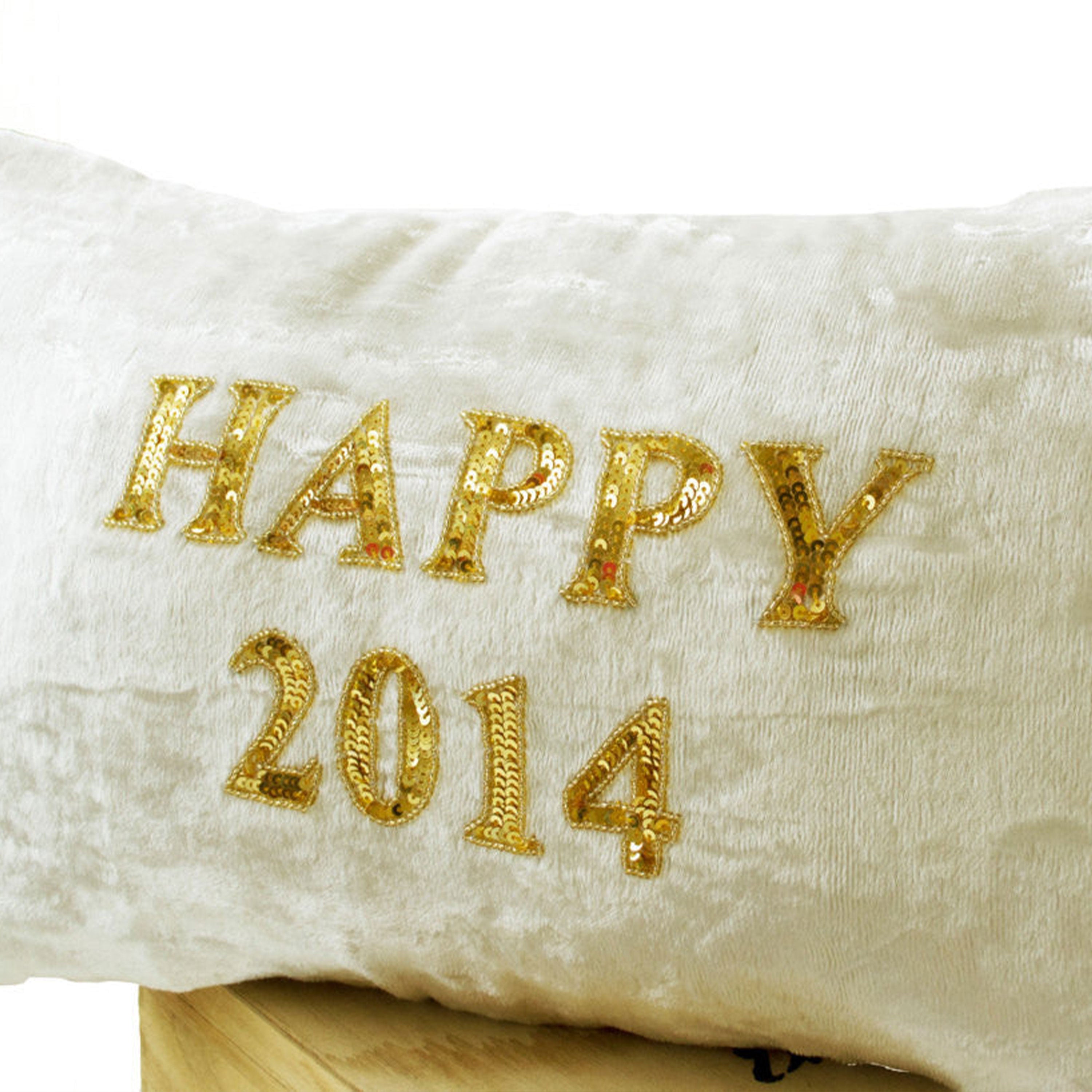 Gold Sequin Pillow -Cream velvet cushion -Decorative throw pillows with greetings - Couch cushion -Ivory lumbar pillow - 12x20