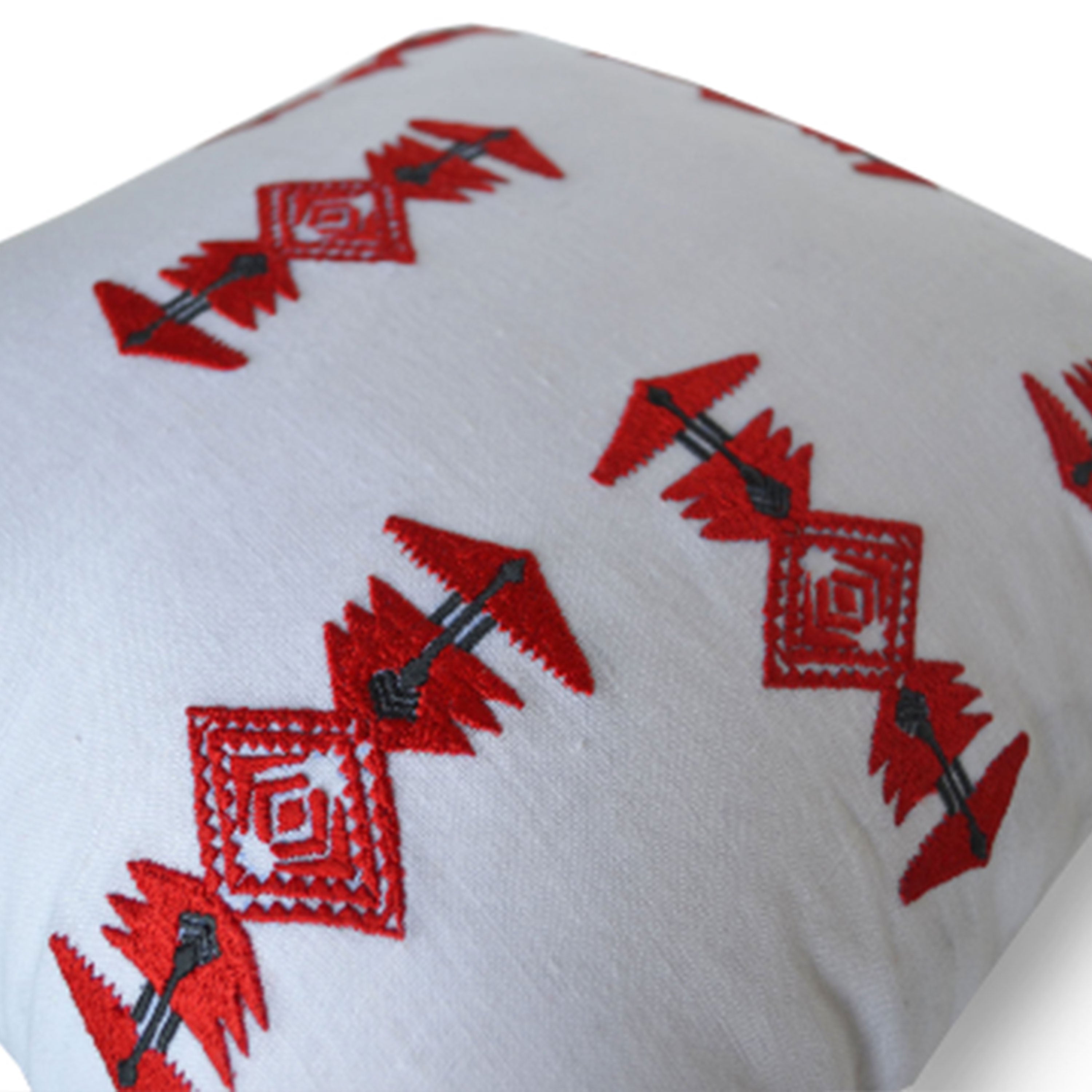 Handcrafted Arrow Throw Pillow Cover Bohemian Pillow Tribal Pillow Arrow Head Embroidered Gift