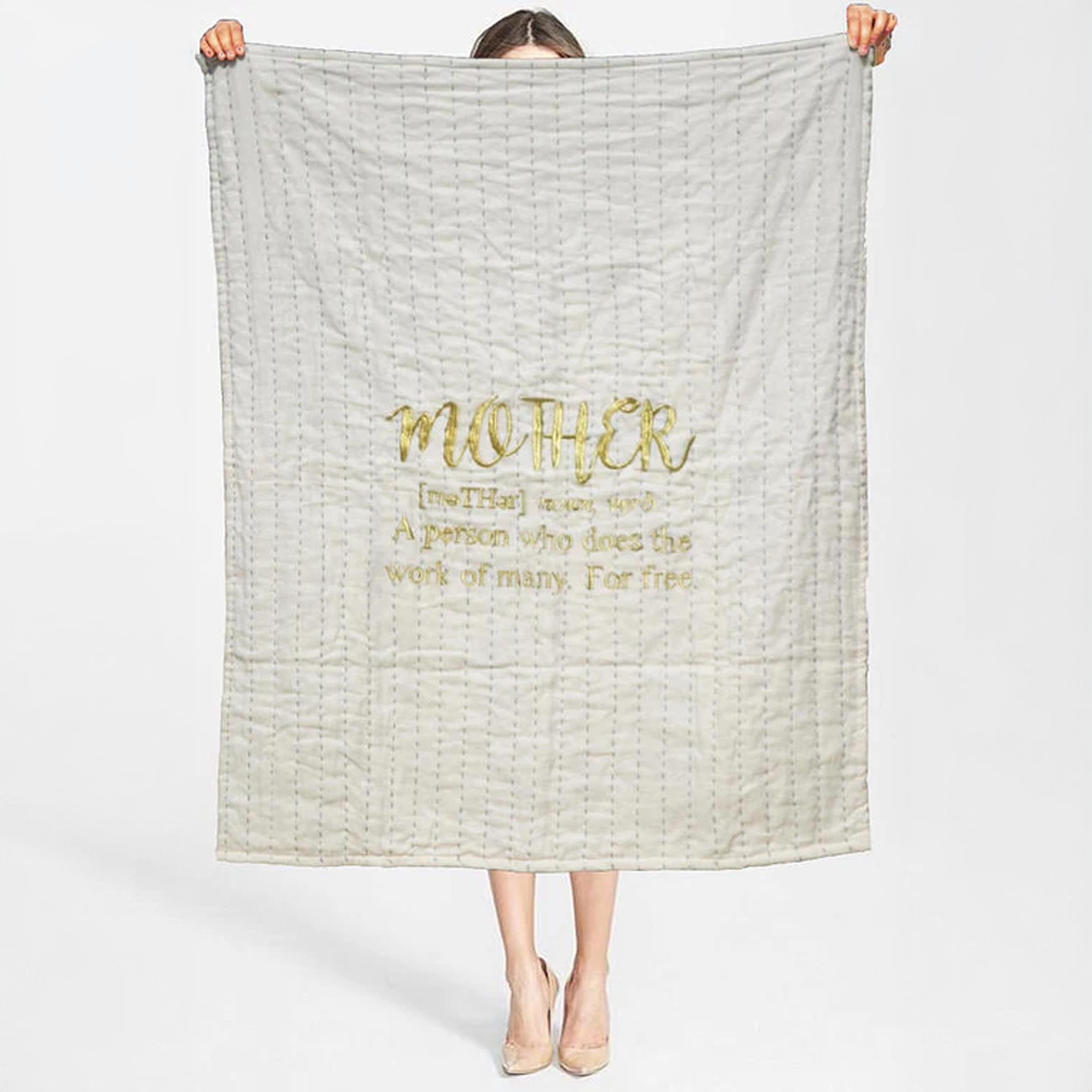 Mother's Day Personalized Linen Throw Blanket