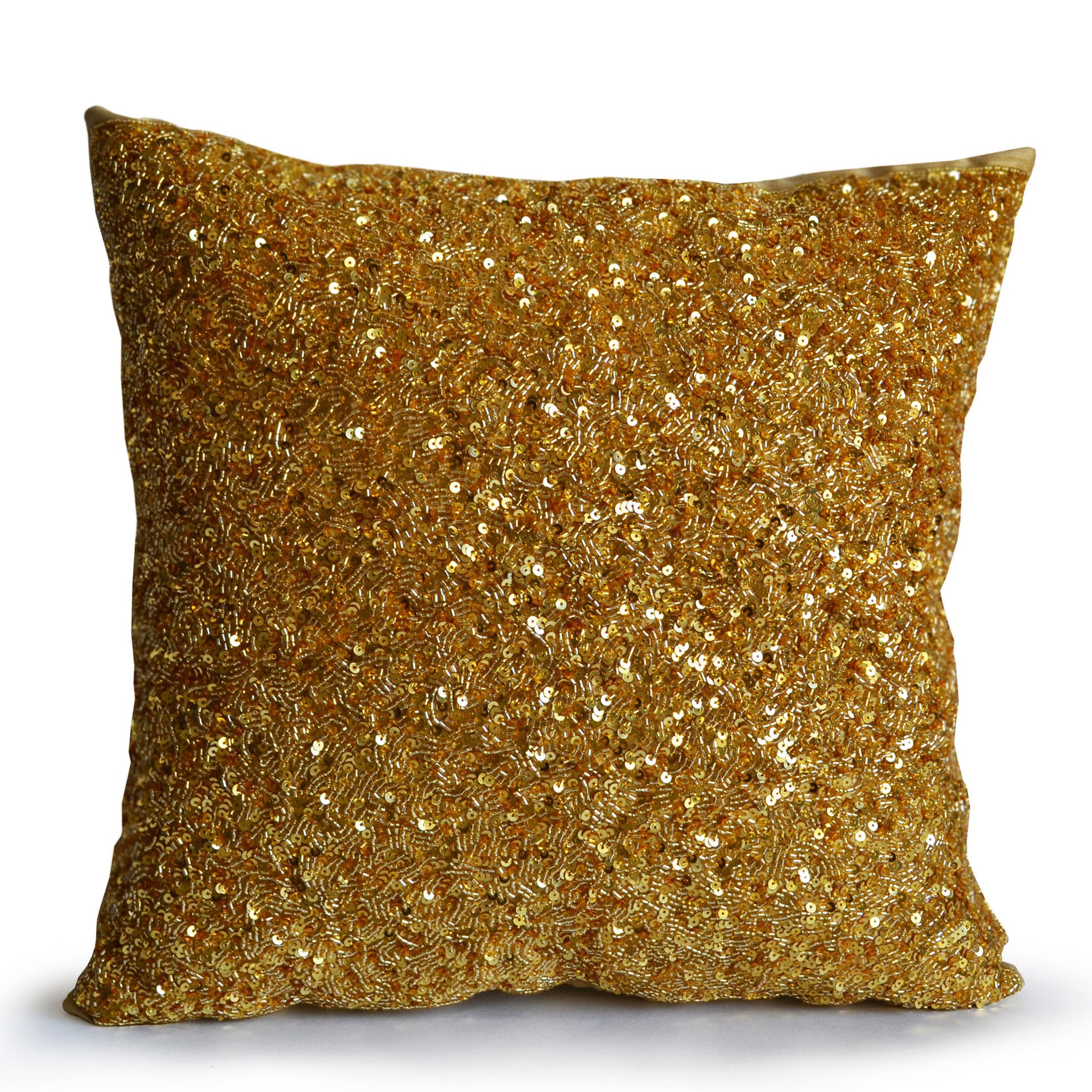 Gold Sequin Pillow Cover Holiday Decor - Love is the only gold