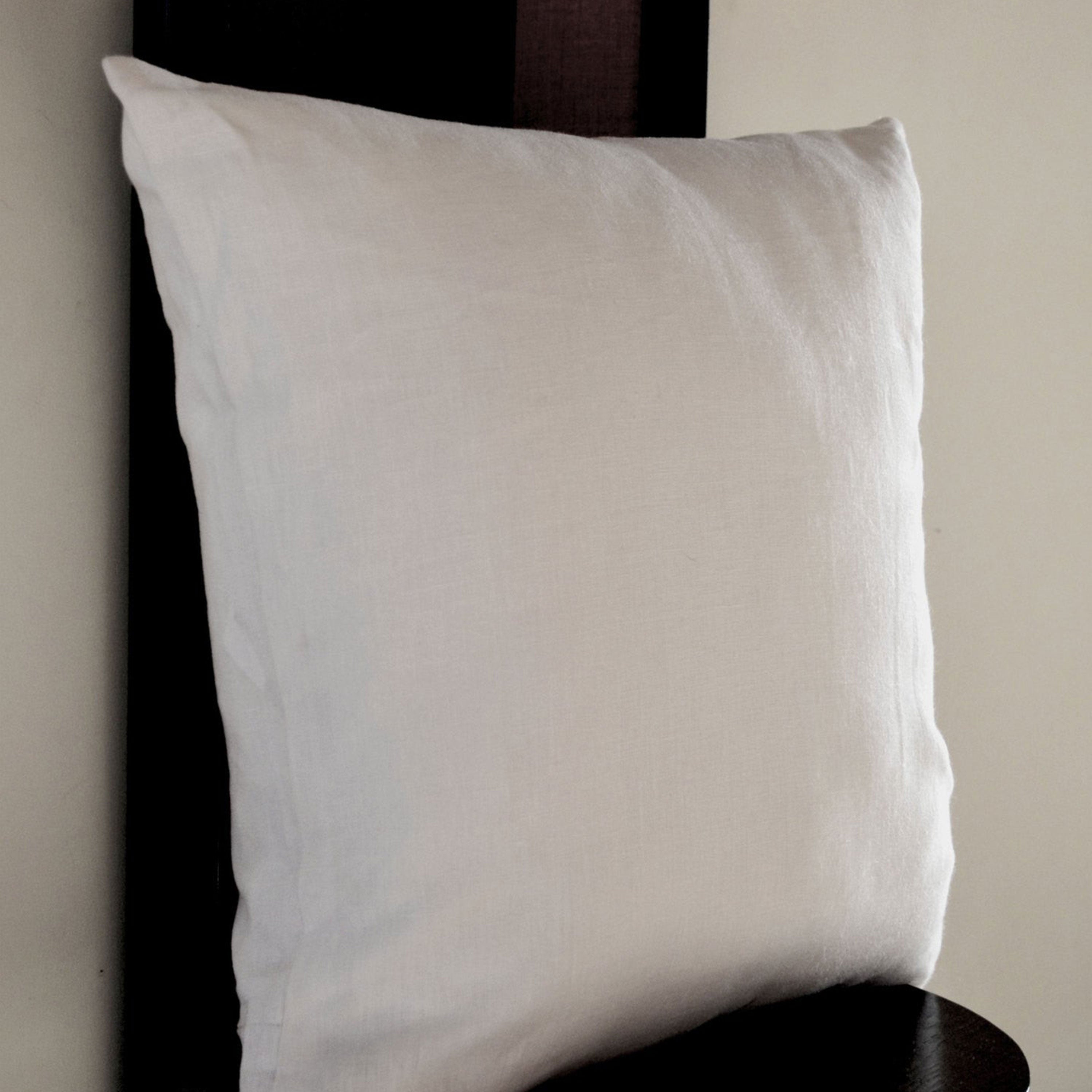 White pure Linen pillow - Decorative pillow - Linen Cushion with zipper - 16X16 Throw pillow - Cushion cover - Couch pillow - White cushion