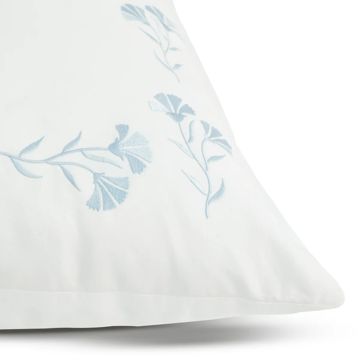 White Floral Embroidered Custom Cotton Duvet Set Australia