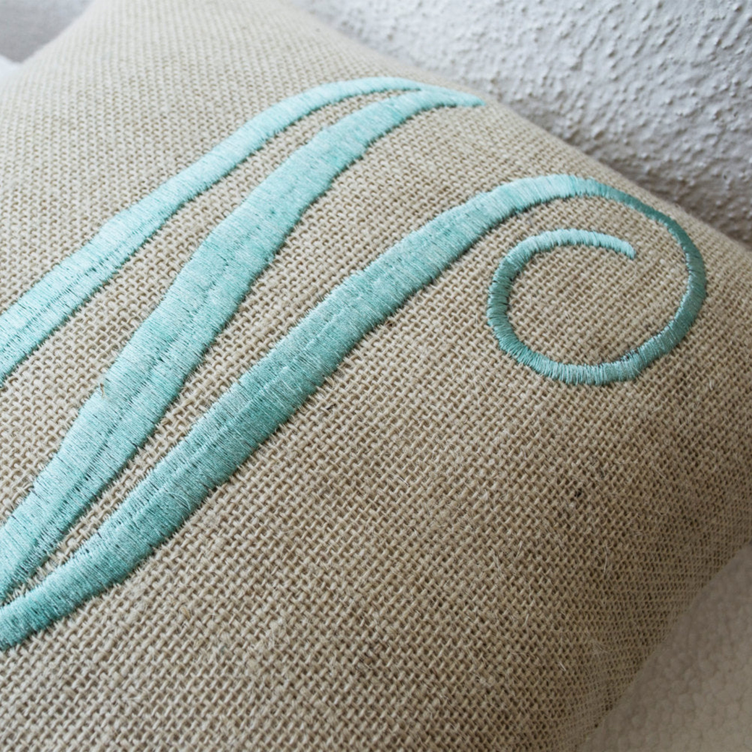 Handmade Farmhouse Monogram Pillow Cover