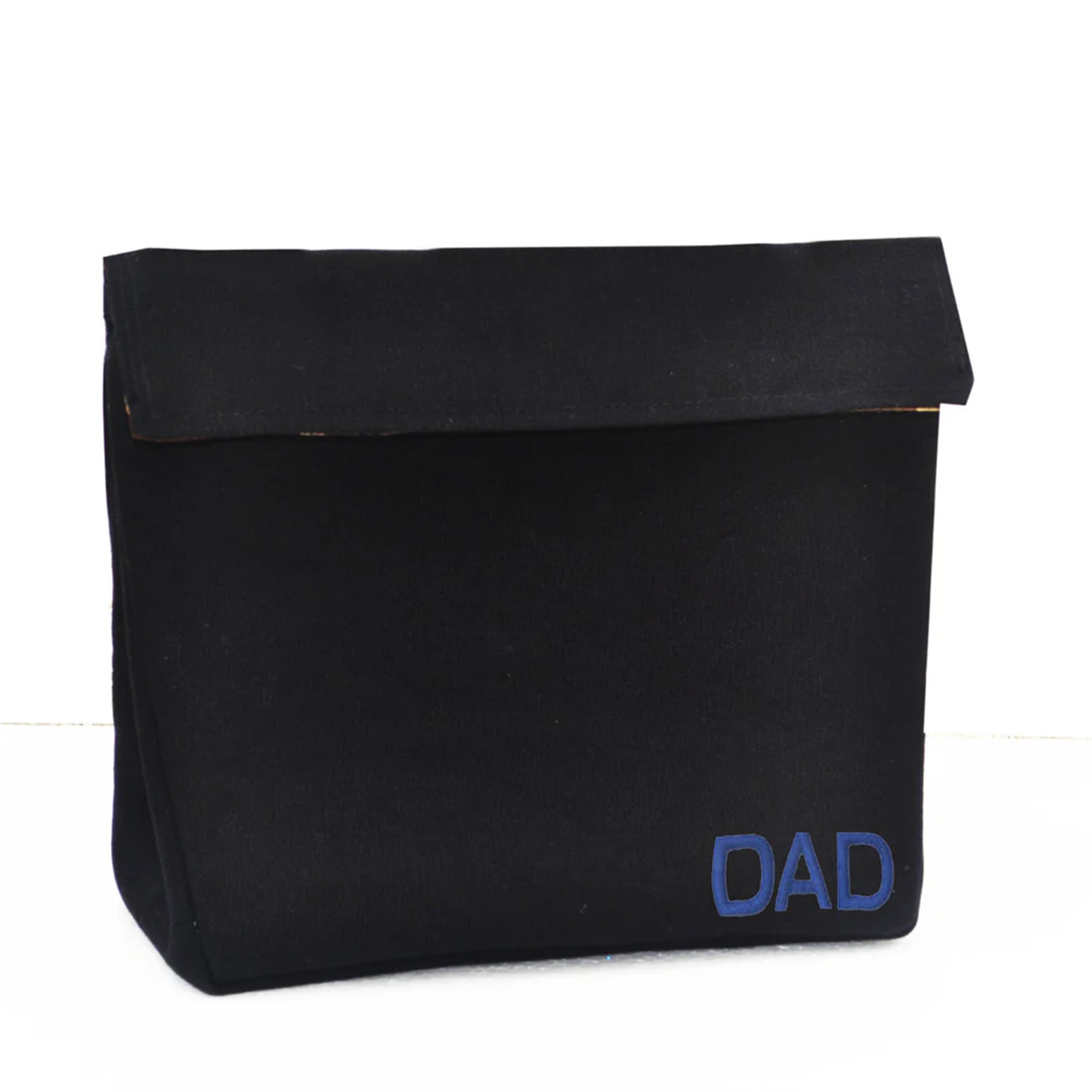 Dad Embroidered Cotton Canvas Dopp Kit, Men’s Travel Toiletry Bag, Cosmetic Bag