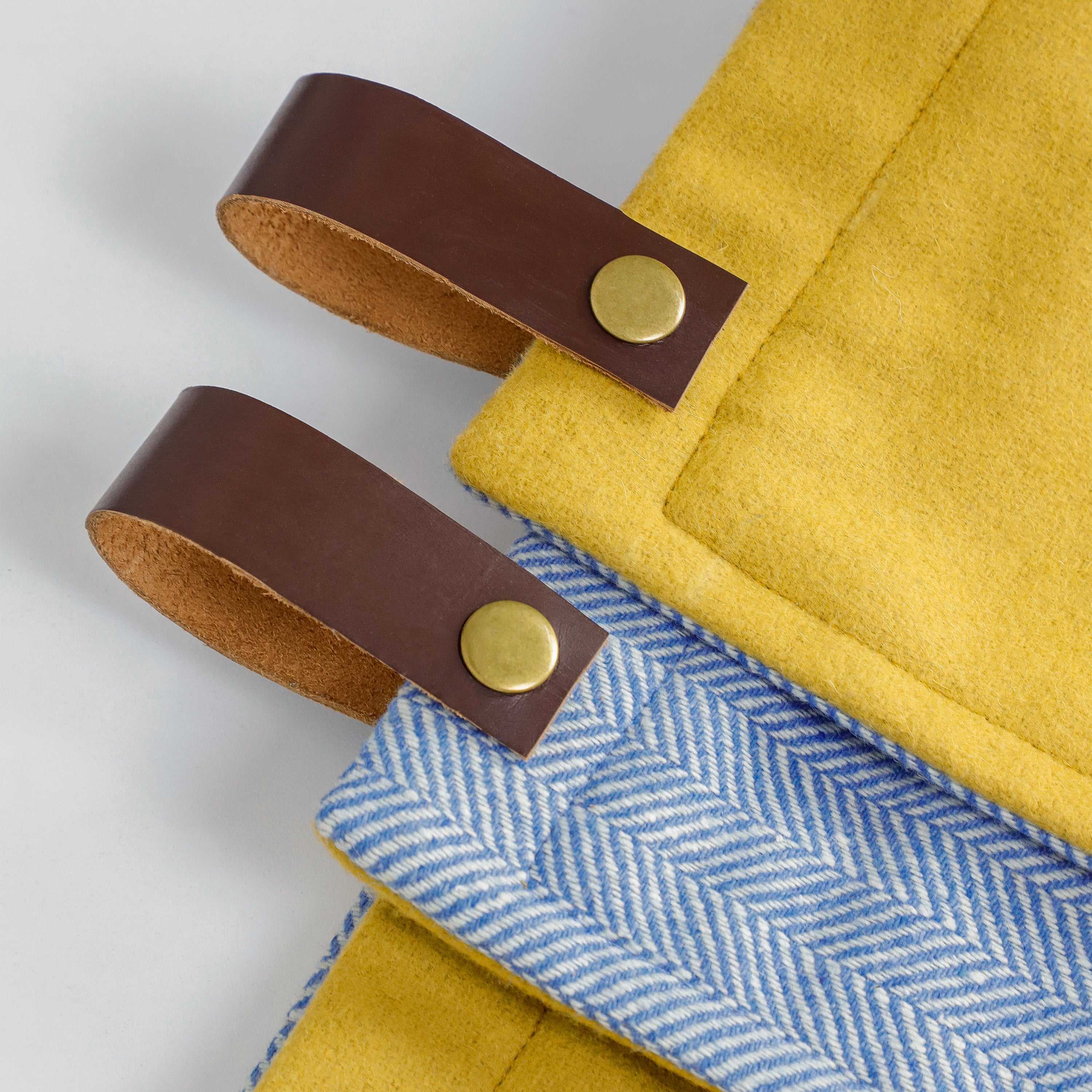 Custom Wool Curtains - Double Layer Thermal Drapes, Insulated Window Panels, Handmade Luxury Curtains with Leather Tabs & Snap Buttons