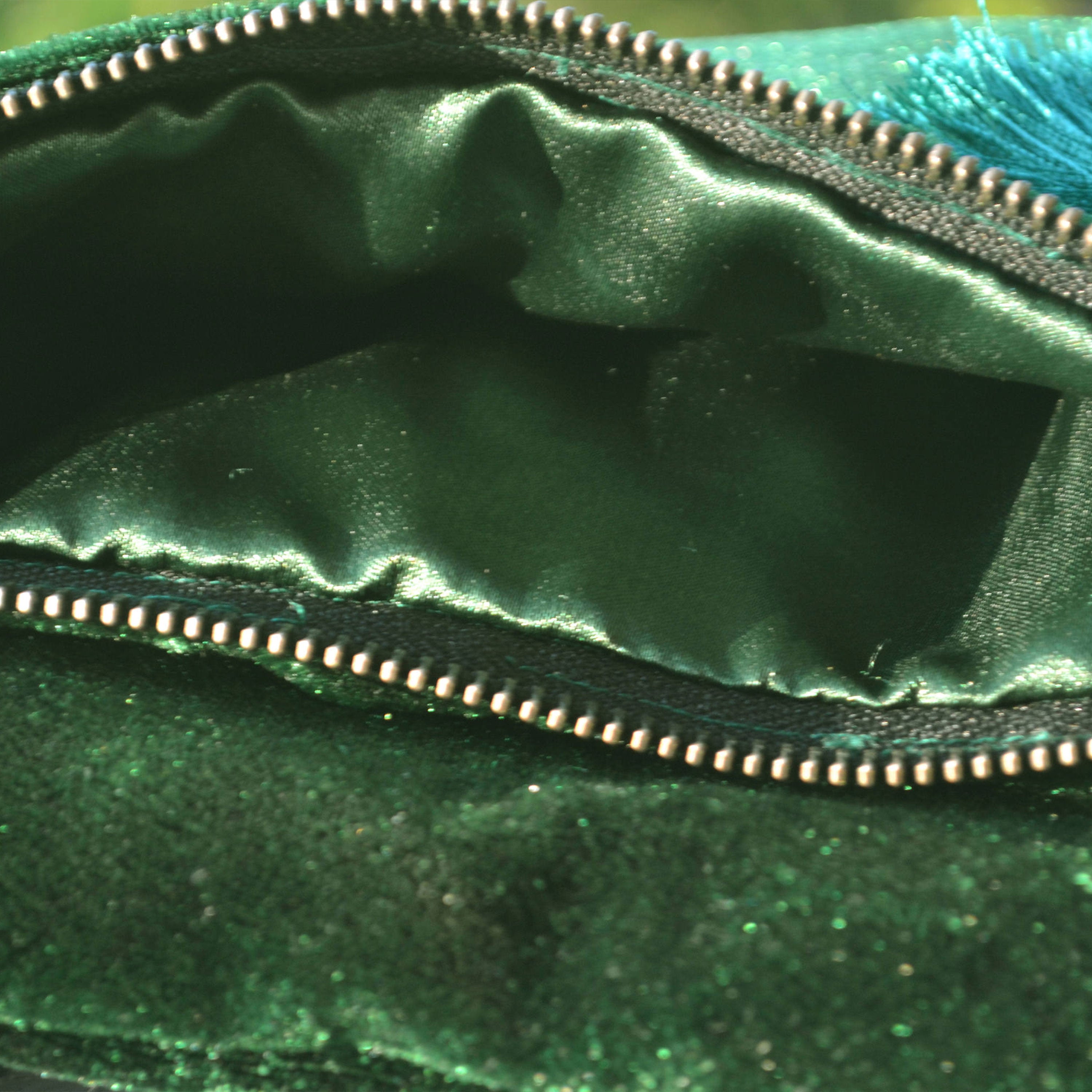 Velvet Clutch, Emerald Green Foldover Bag