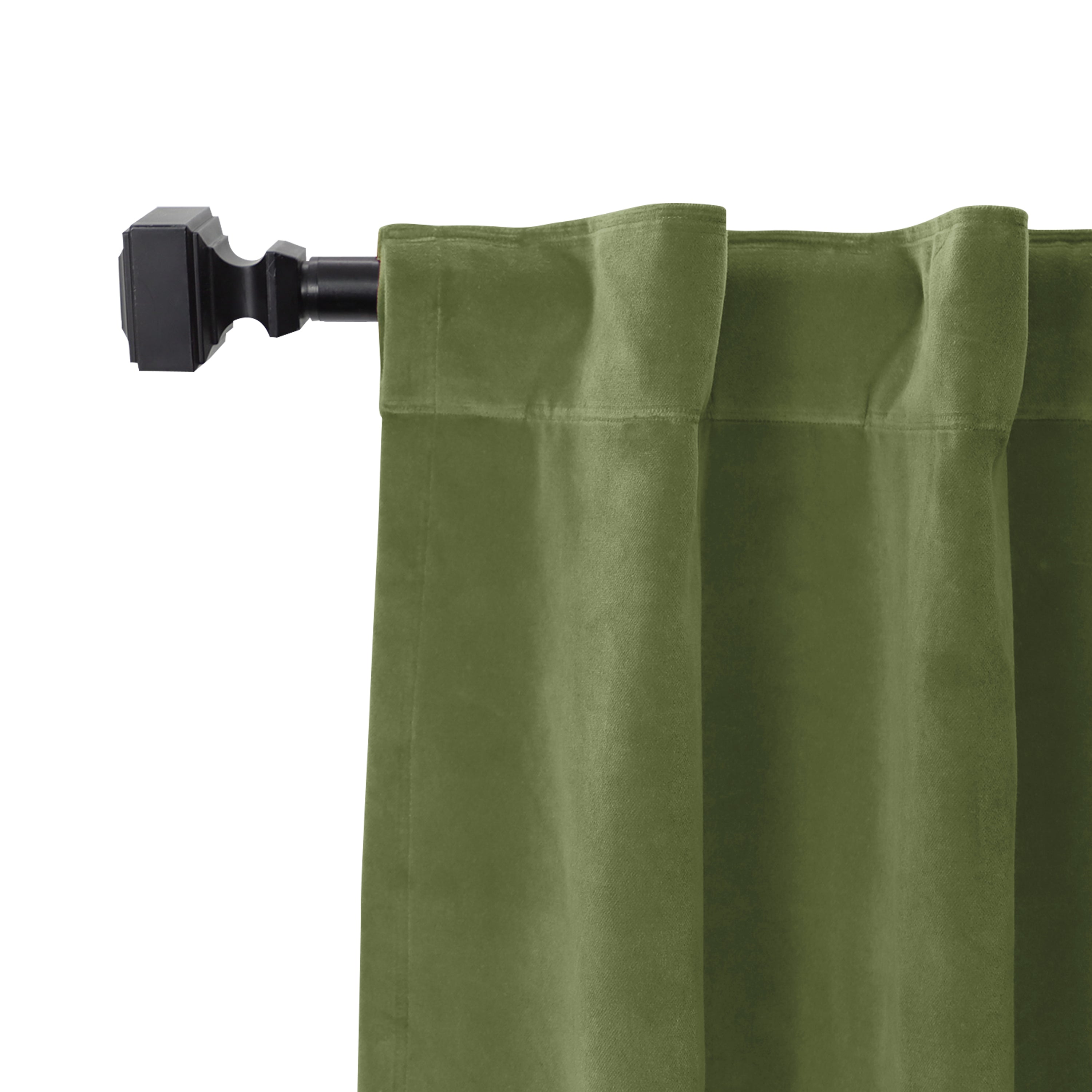 Sage Green Cotton Velvet Curtain