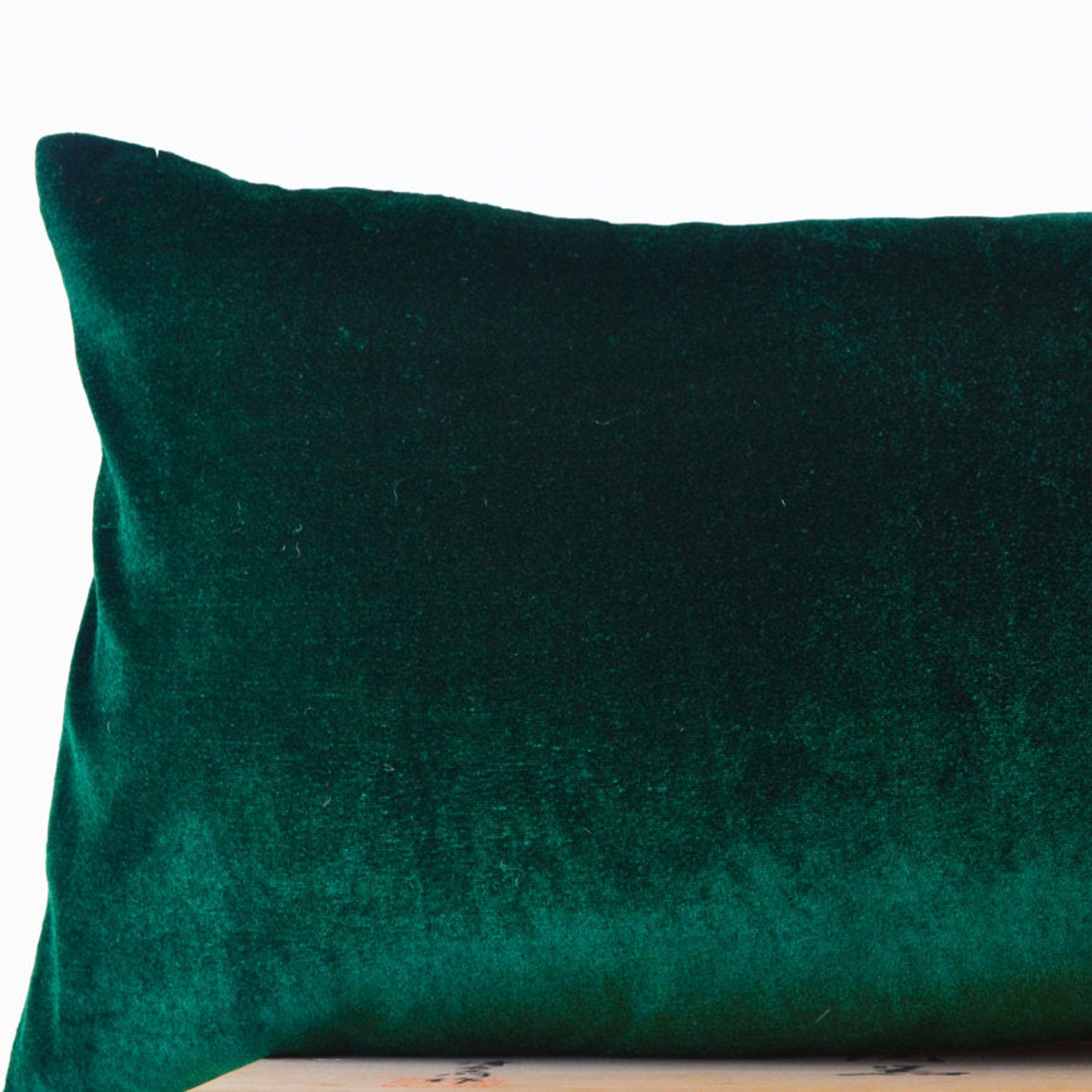 Emerald Green Lush Velvet Pillow Cover